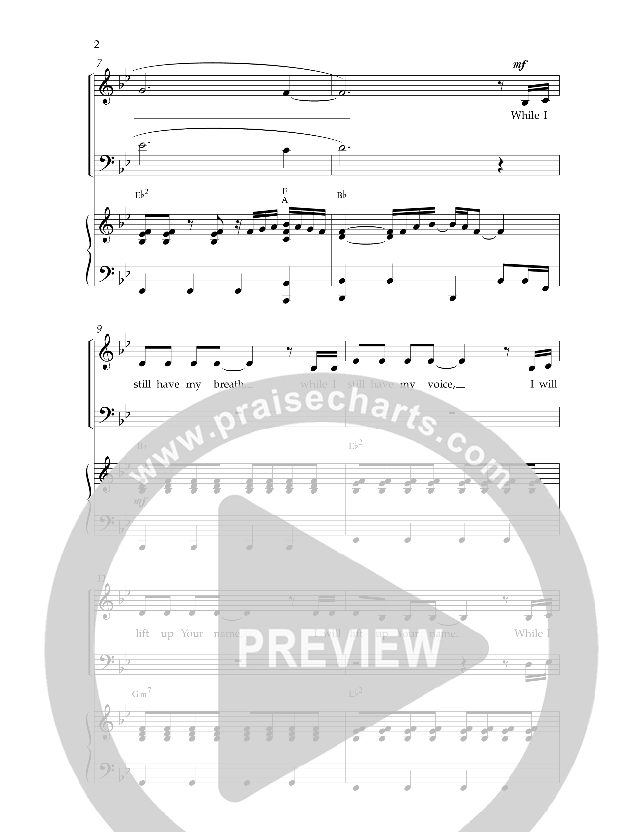 I Will Lift Up Your Name (Choral Anthem SATB) Anthem (SATB/Piano) (Lifeway Choral / Arr. John Bolin / Orch. Cliff Duren)