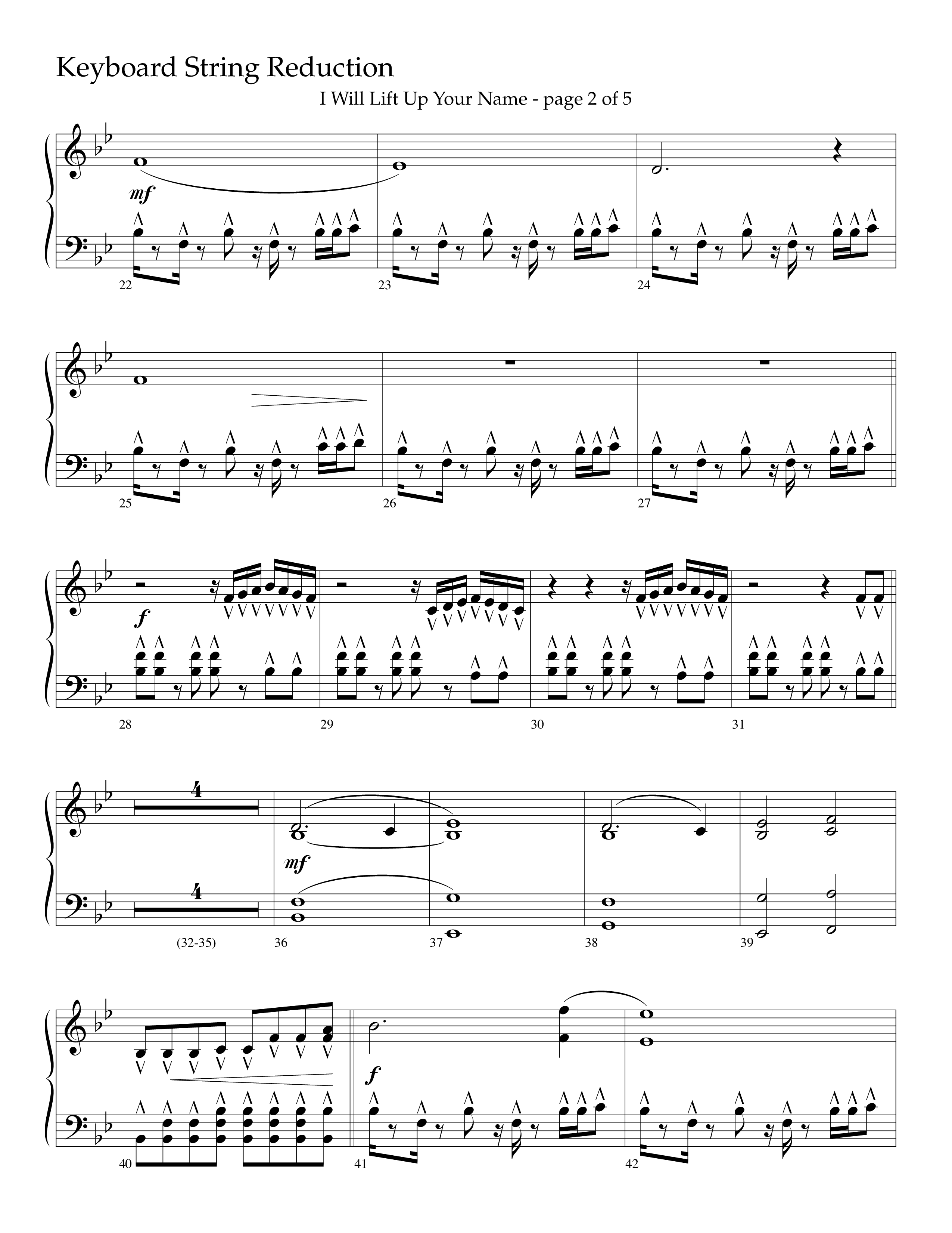 I Will Lift Up Your Name (Choral Anthem SATB) String Reduction (Lifeway Choral / Arr. John Bolin / Orch. Cliff Duren)