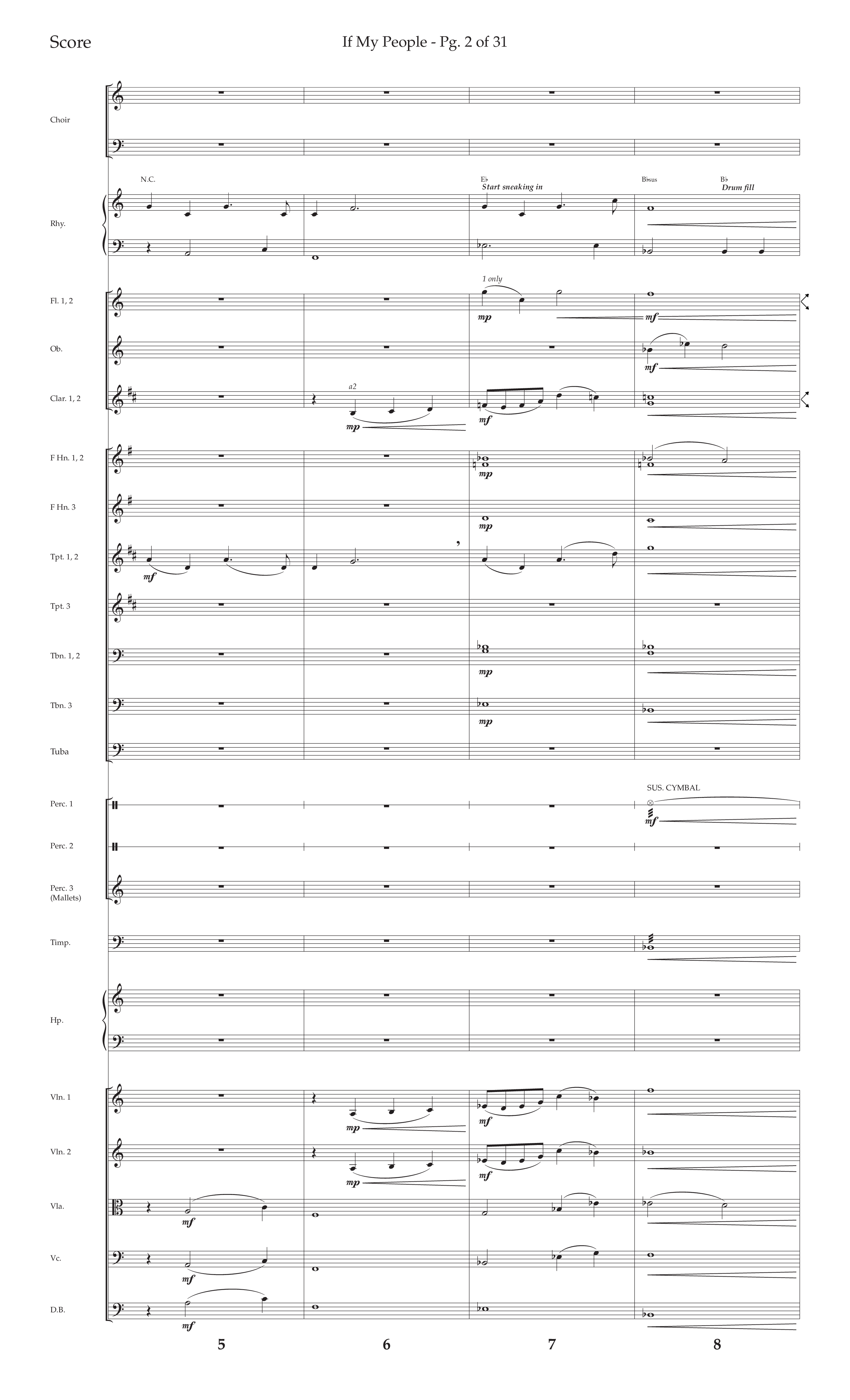 If My People (Choral Anthem SATB) Conductor's Score (Lifeway Choral / Arr. David Wise / Orch. David Shipps)