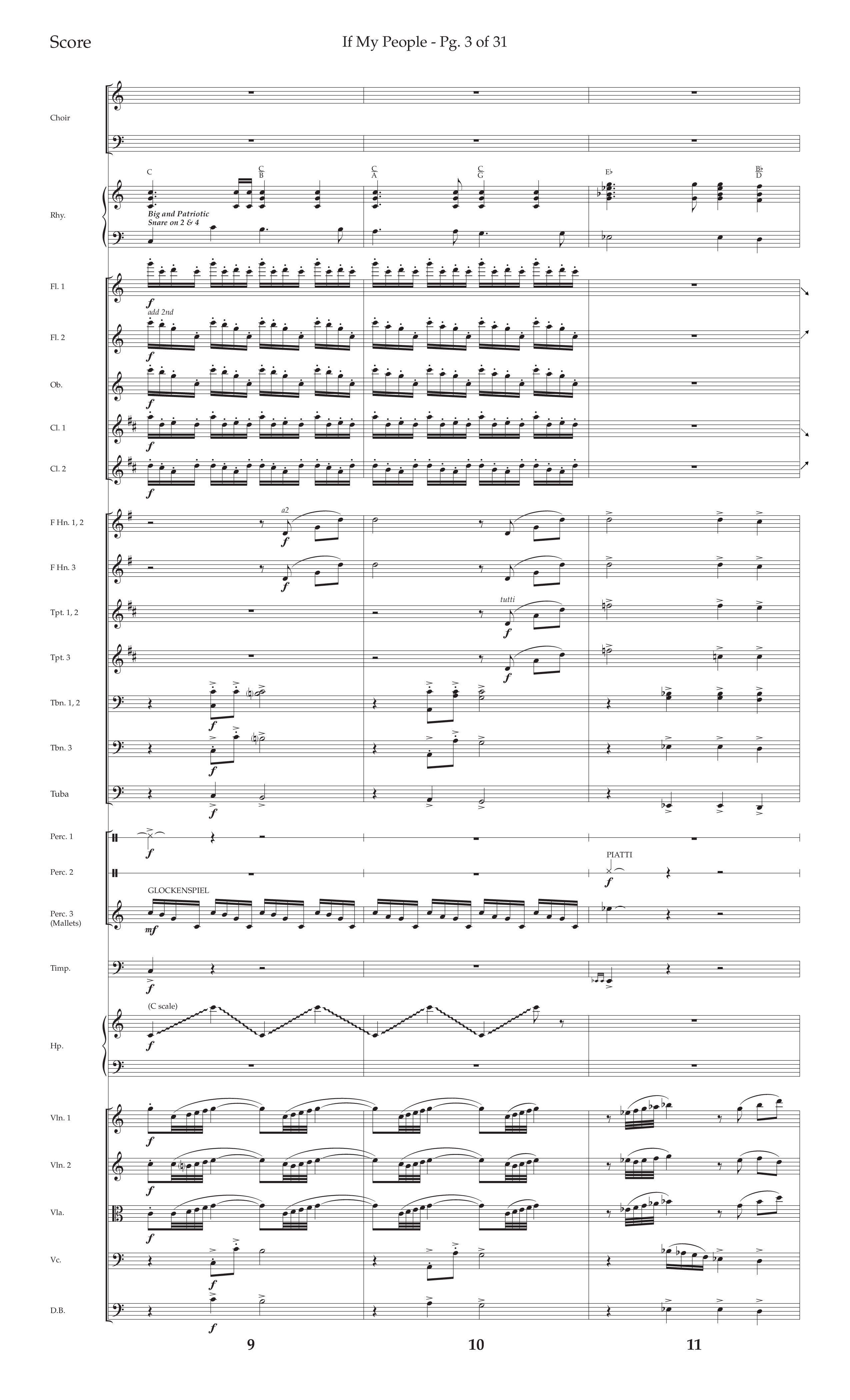 If My People (Choral Anthem SATB) Conductor's Score (Lifeway Choral / Arr. David Wise / Orch. David Shipps)
