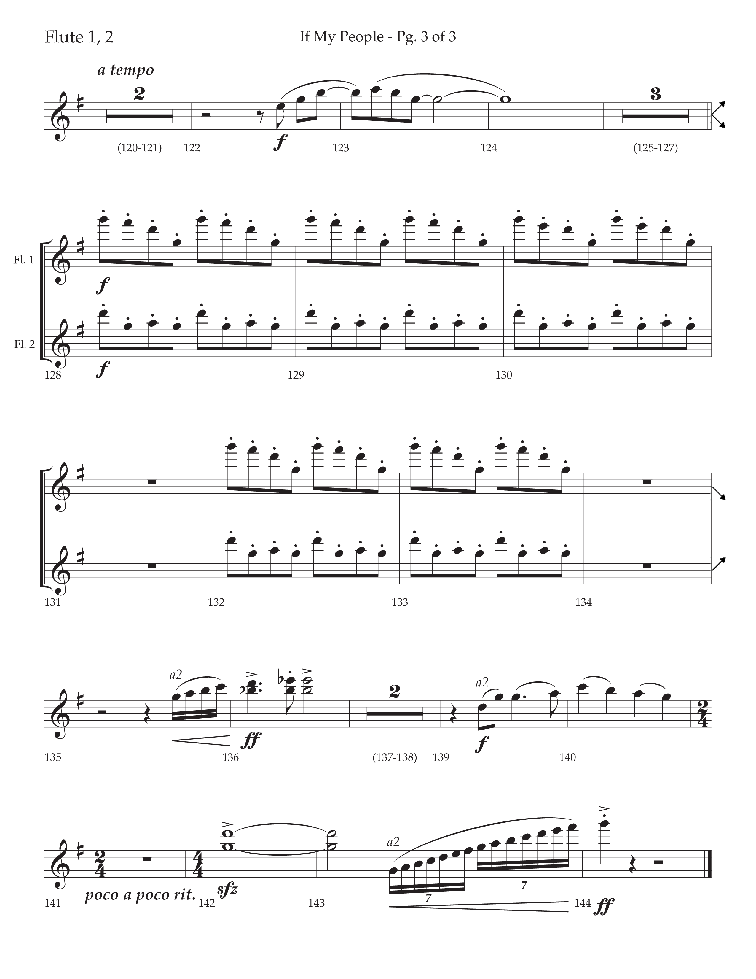If My People (Choral Anthem SATB) Flute 1/2 (Lifeway Choral / Arr. David Wise / Orch. David Shipps)