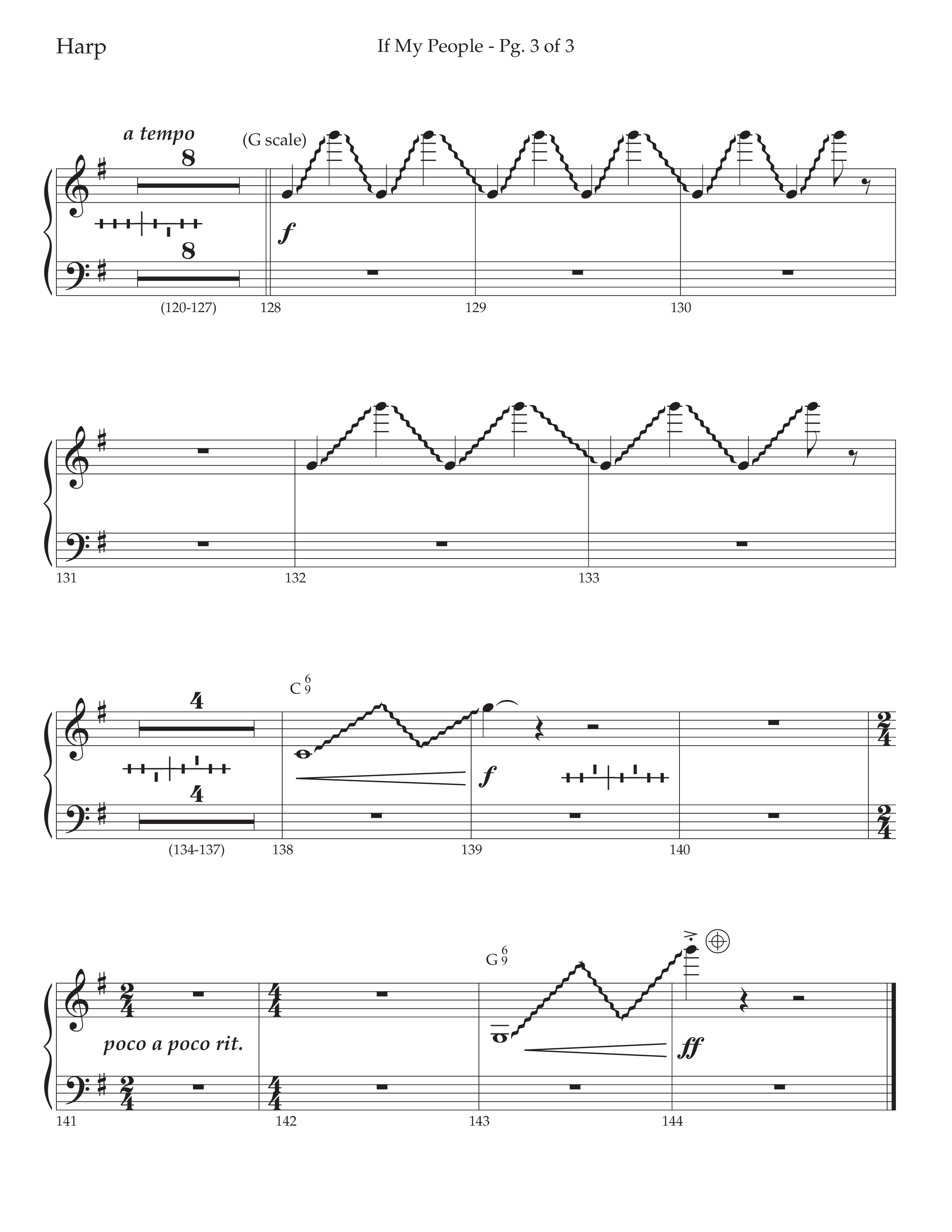 If My People (Choral Anthem SATB) Harp (Lifeway Choral / Arr. David Wise / Orch. David Shipps)