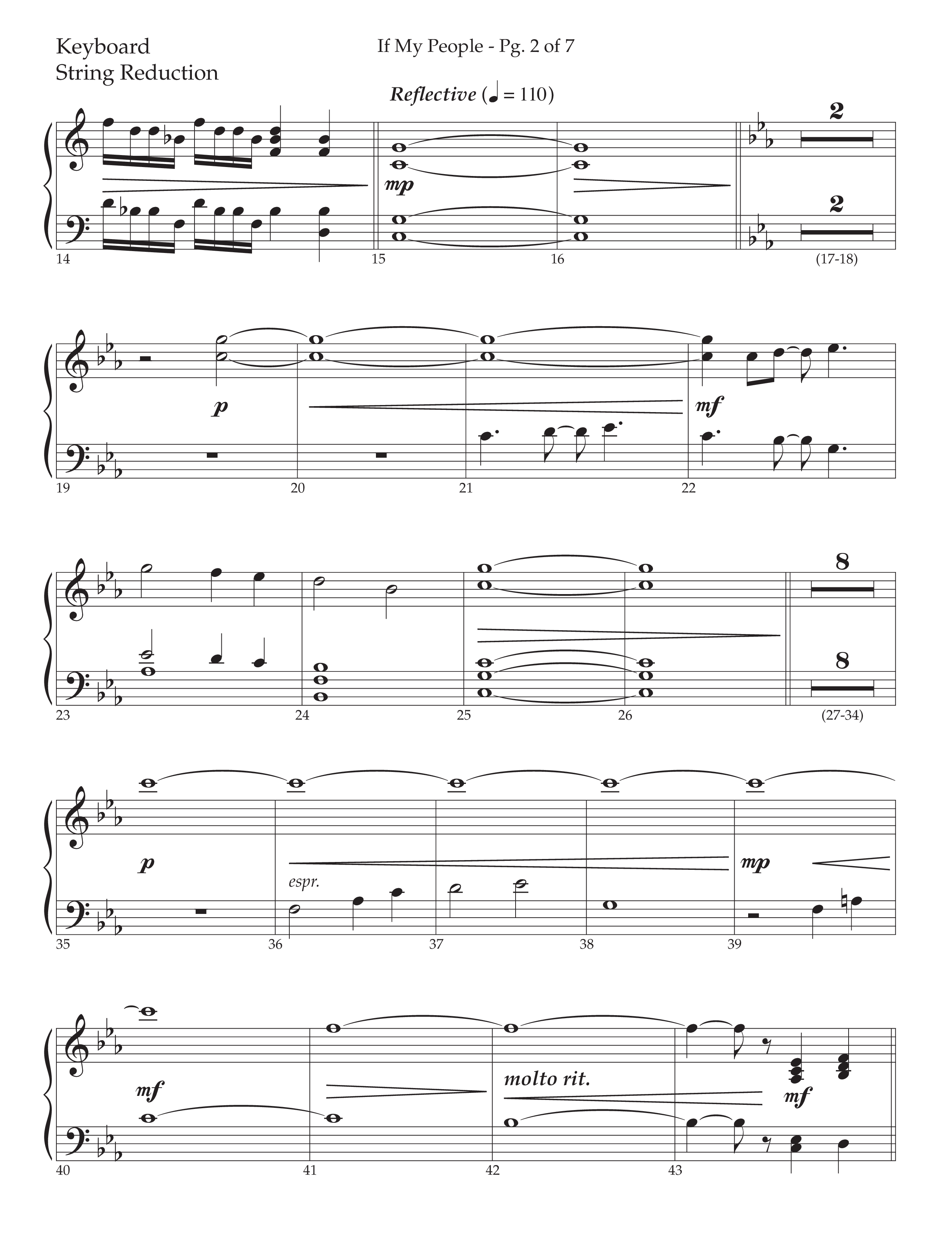 If My People (Choral Anthem SATB) String Reduction (Lifeway Choral / Arr. David Wise / Orch. David Shipps)