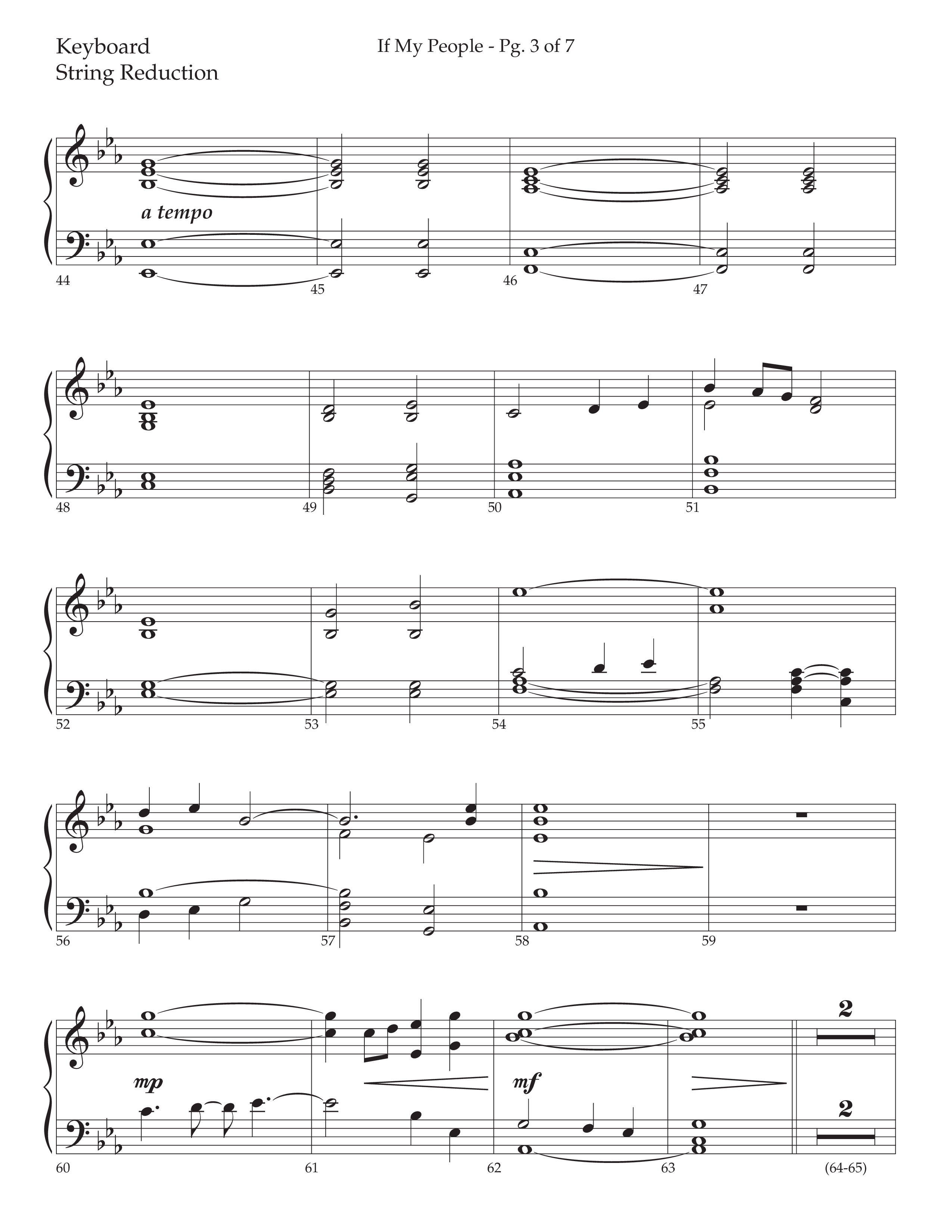 If My People (Choral Anthem SATB) String Reduction (Lifeway Choral / Arr. David Wise / Orch. David Shipps)