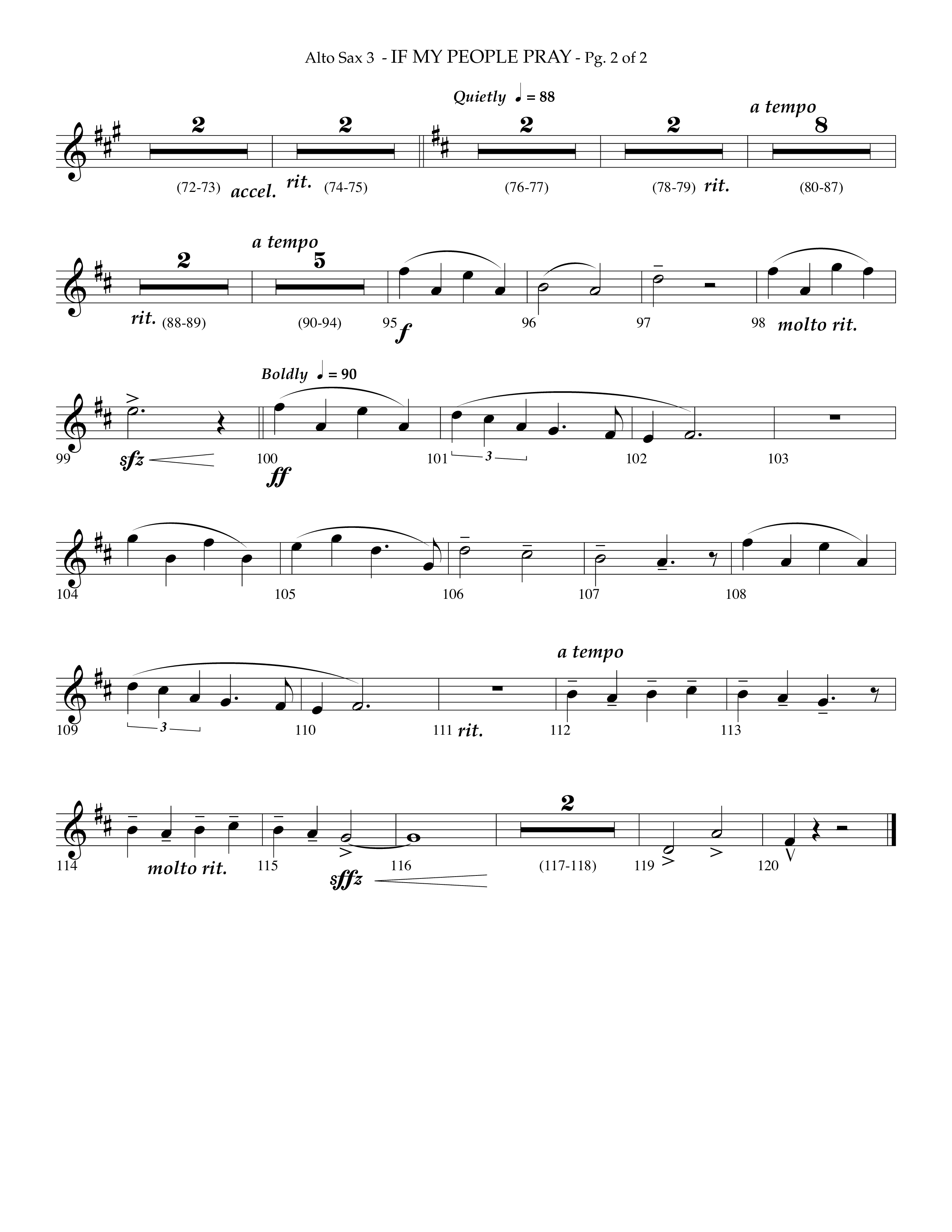 If My People Pray (Choral Anthem SATB) Alto Sax (Lifeway Choral / Arr. Phillip Keveren)