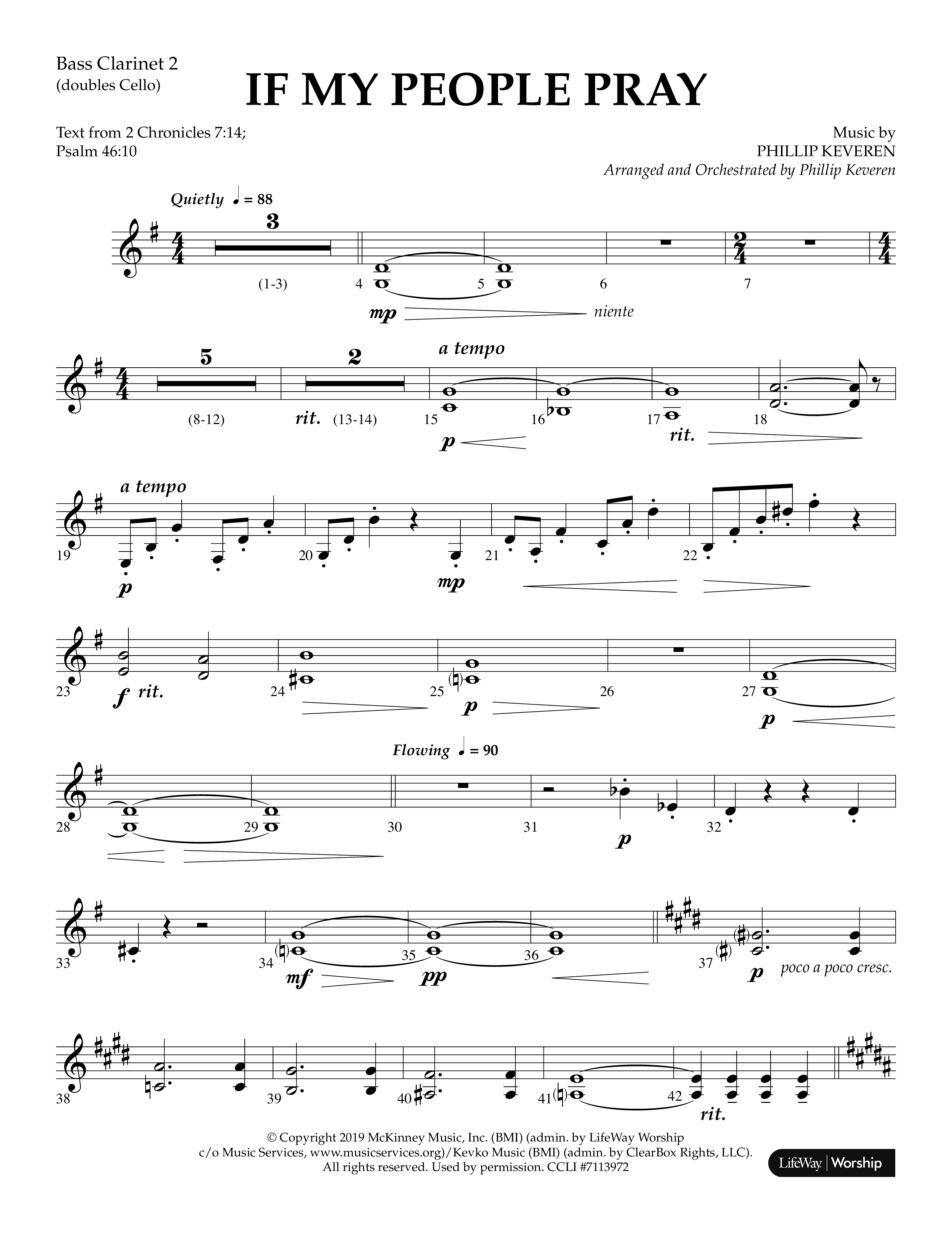 If My People Pray (Choral Anthem SATB) Bass Clarinet (Lifeway Choral / Arr. Phillip Keveren)