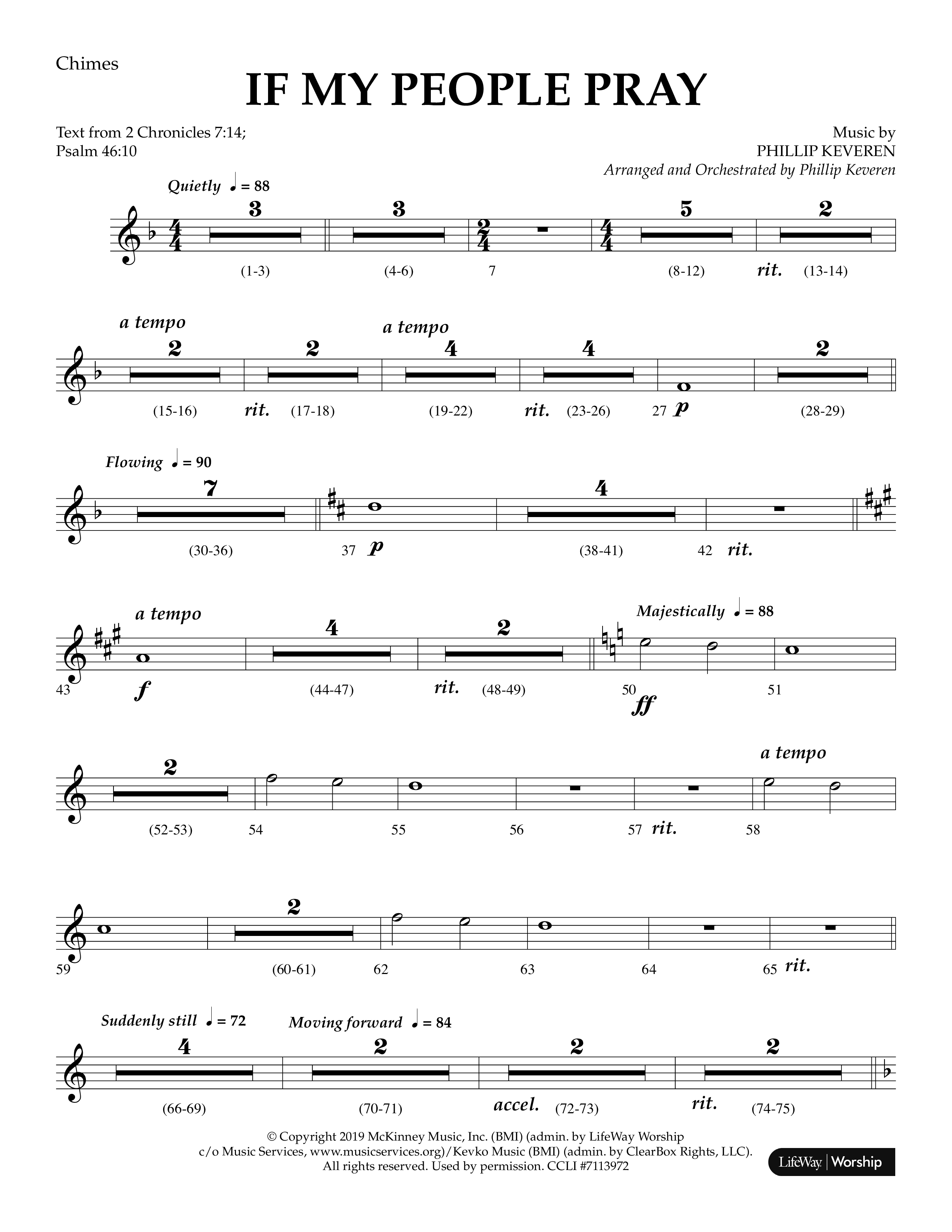 If My People Pray (Choral Anthem SATB) Chimes (Lifeway Choral / Arr. Phillip Keveren)