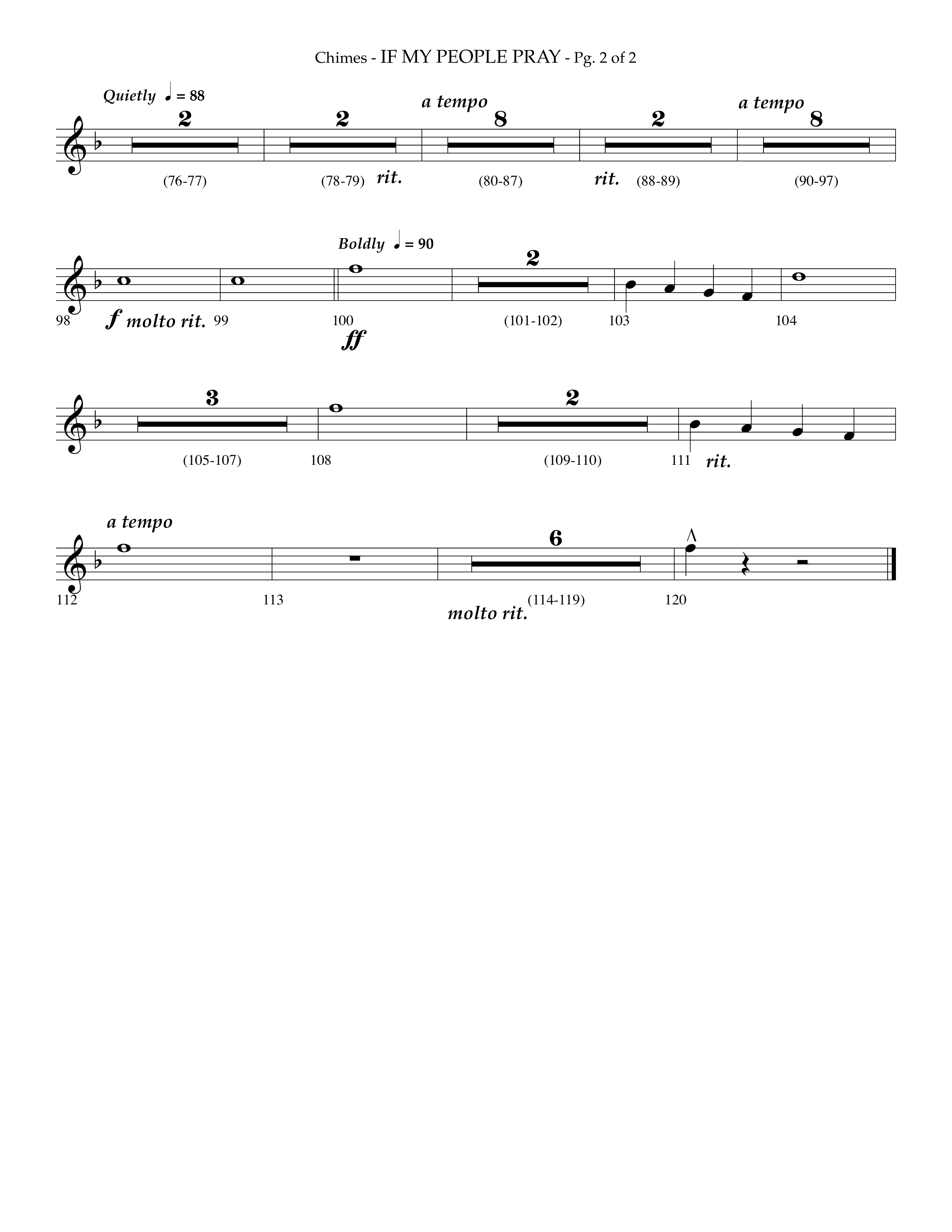 If My People Pray (Choral Anthem SATB) Chimes (Lifeway Choral / Arr. Phillip Keveren)