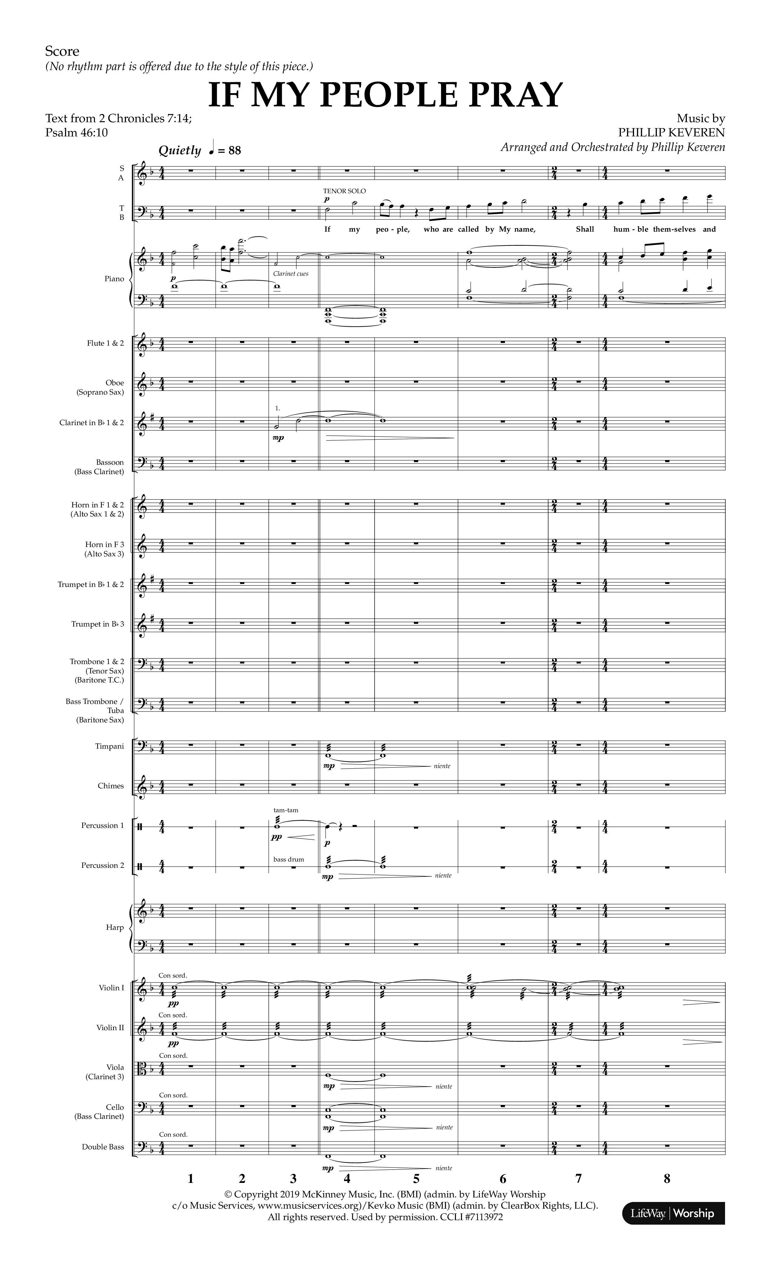 If My People Pray (Choral Anthem SATB) Conductor's Score (Lifeway Choral / Arr. Phillip Keveren)
