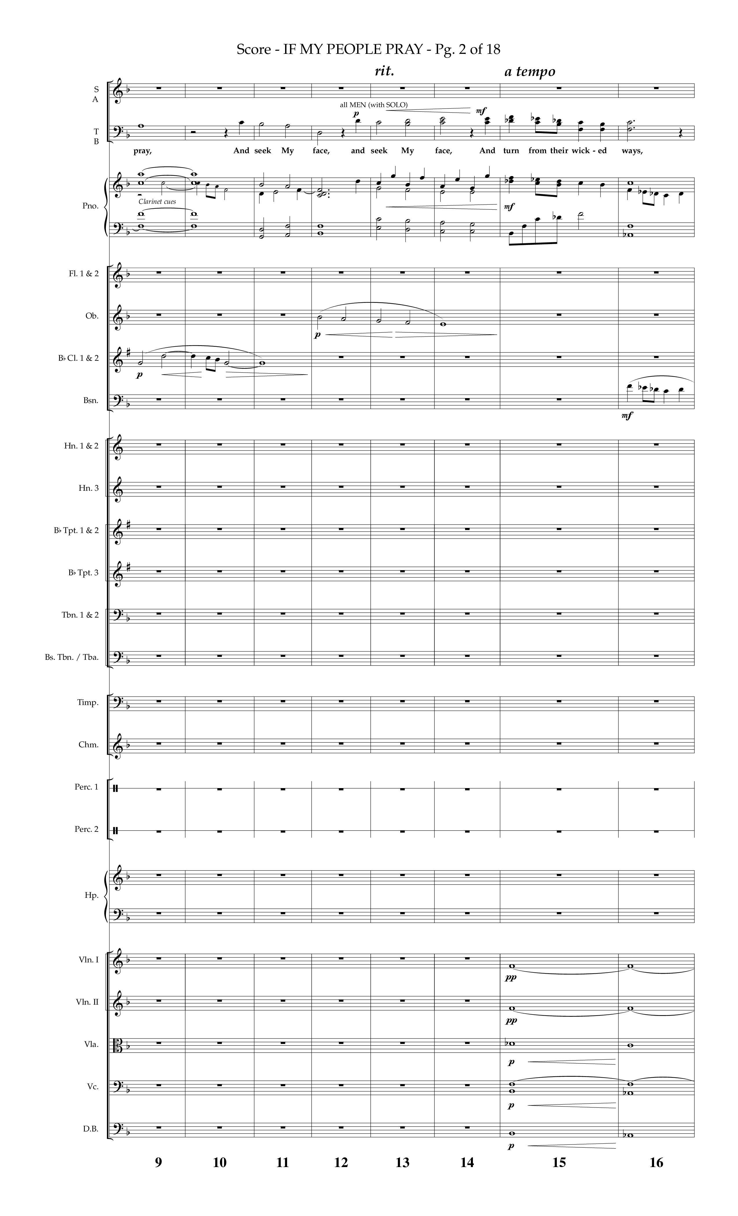 If My People Pray (Choral Anthem SATB) Conductor's Score (Lifeway Choral / Arr. Phillip Keveren)