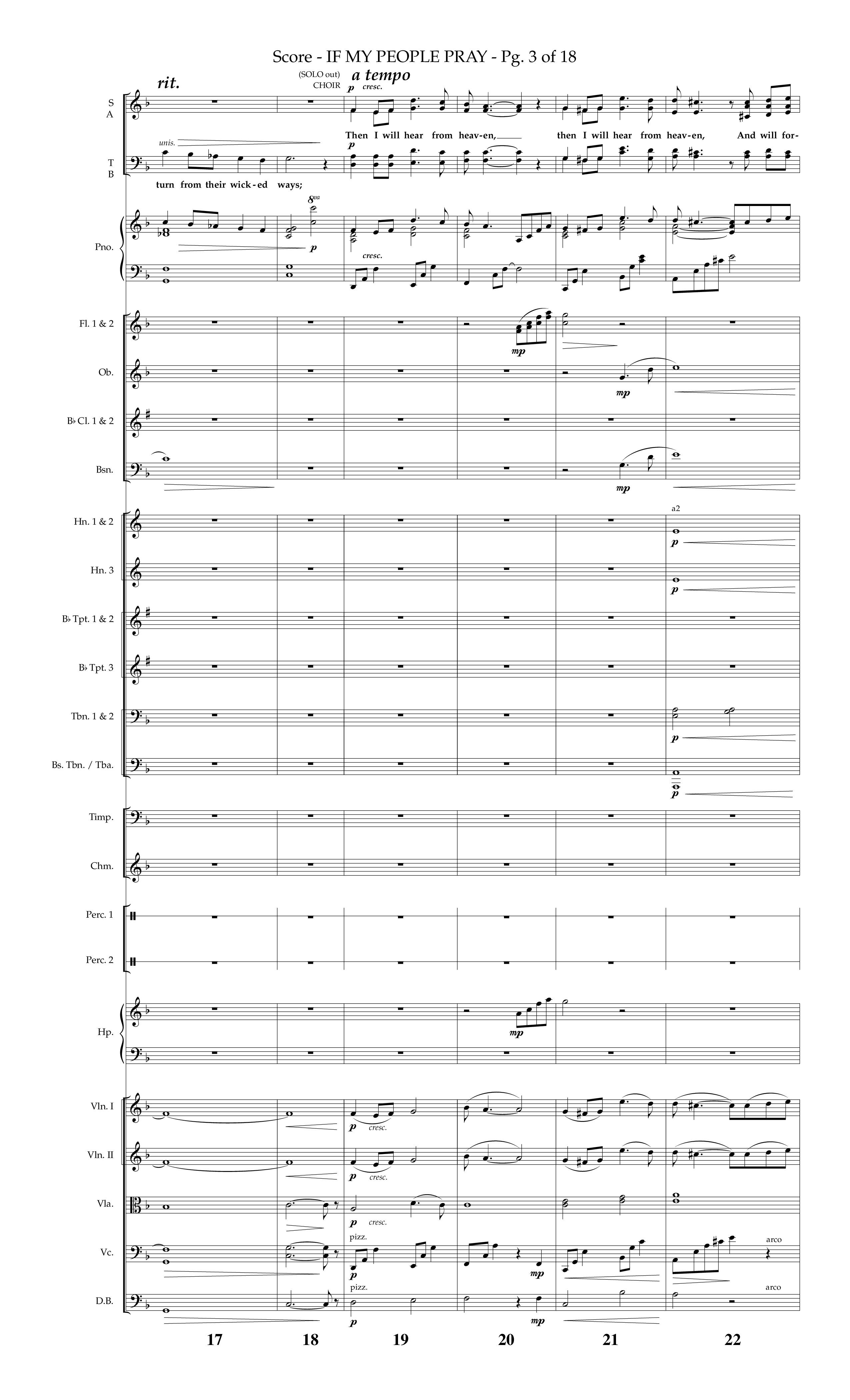 If My People Pray (Choral Anthem SATB) Conductor's Score (Lifeway Choral / Arr. Phillip Keveren)