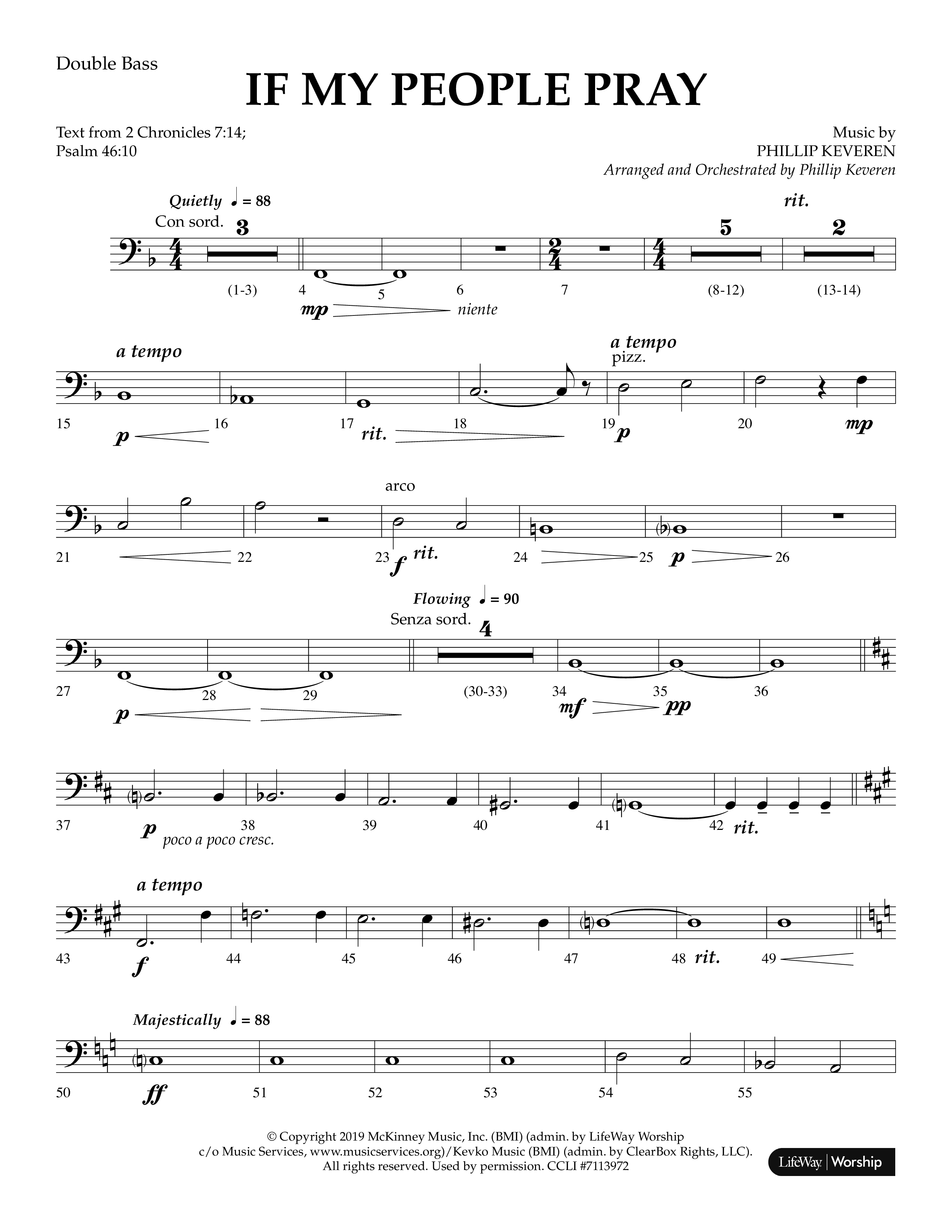 If My People Pray (Choral Anthem SATB) Double Bass (Lifeway Choral / Arr. Phillip Keveren)