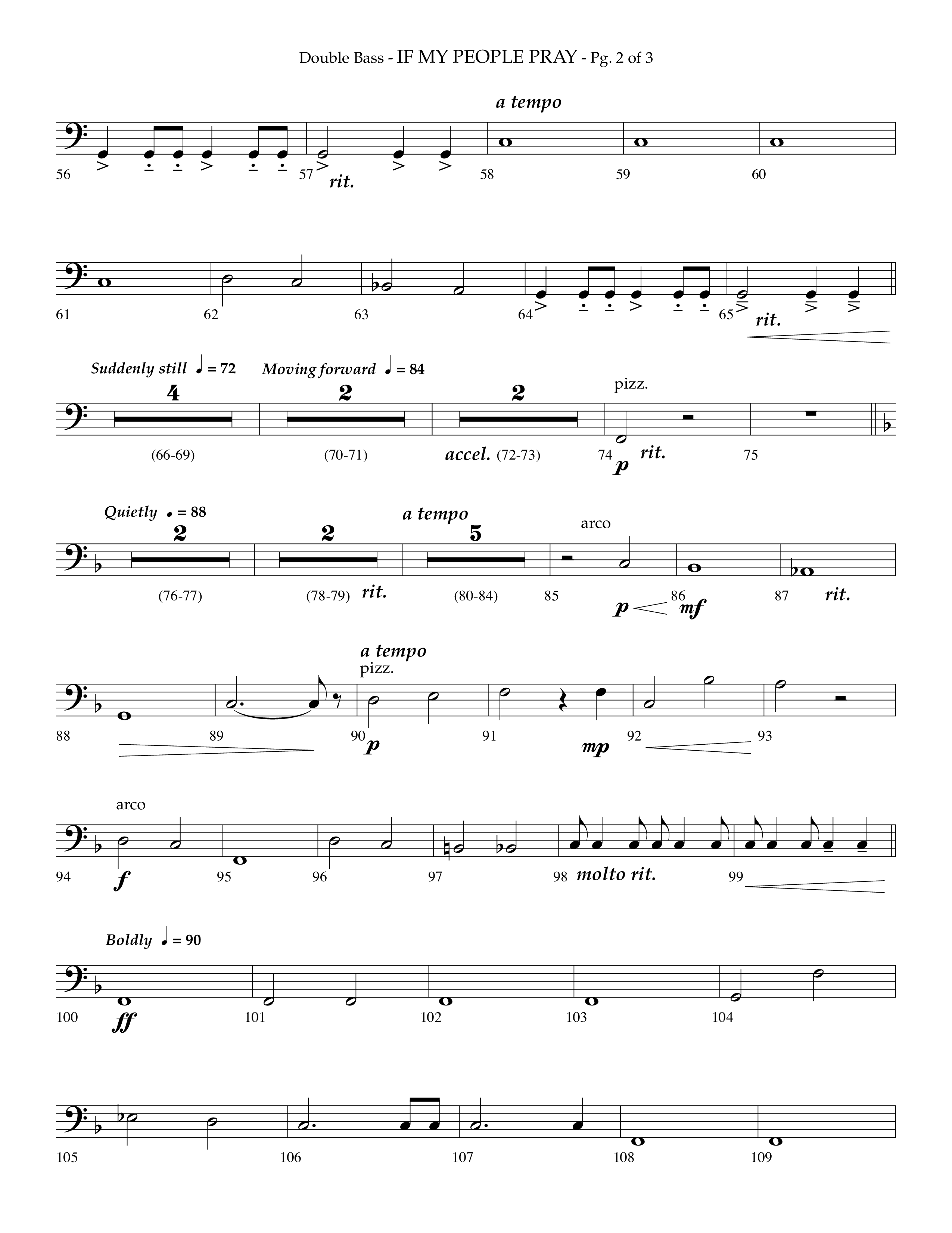 If My People Pray (Choral Anthem SATB) Double Bass (Lifeway Choral / Arr. Phillip Keveren)