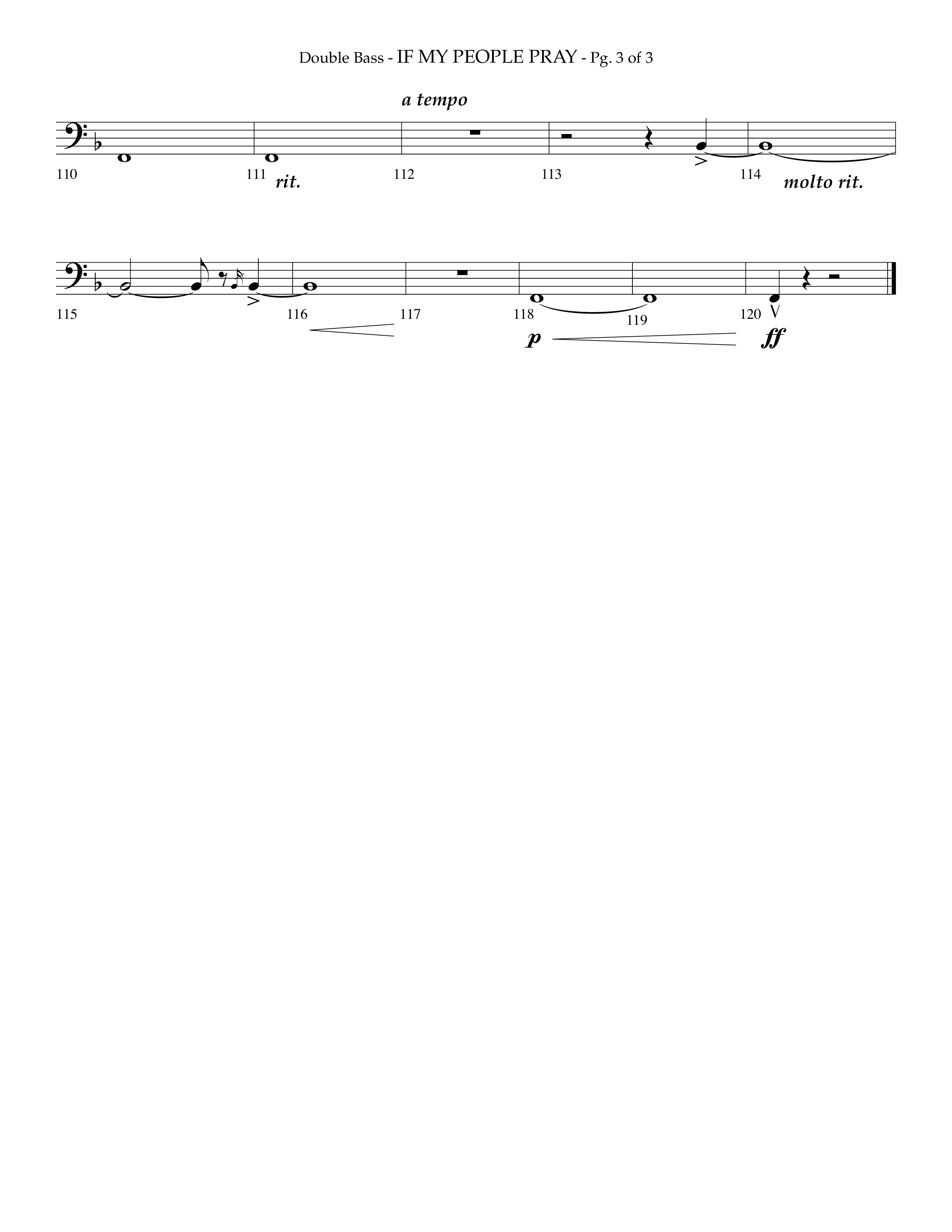 If My People Pray (Choral Anthem SATB) Double Bass (Lifeway Choral / Arr. Phillip Keveren)