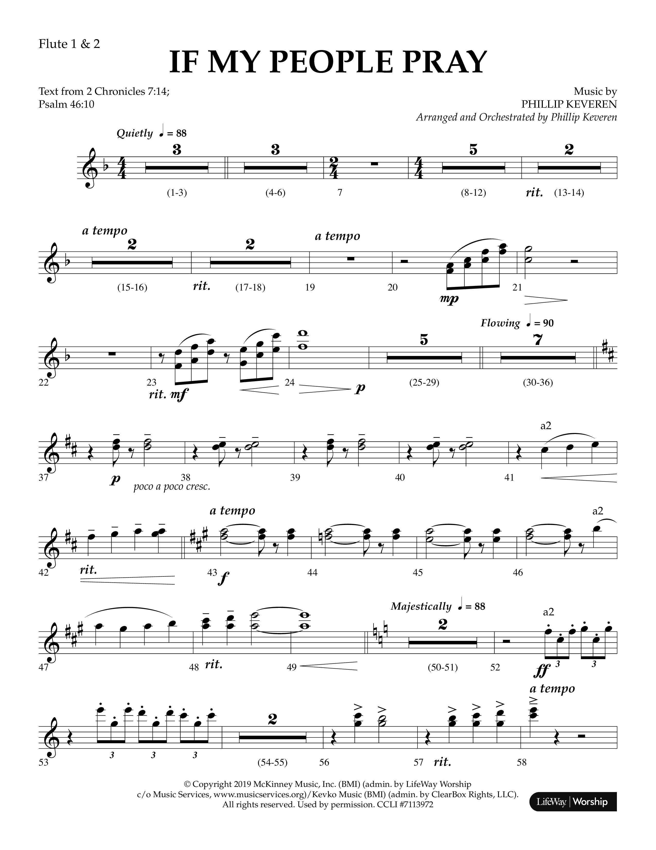 If My People Pray (Choral Anthem SATB) Flute 1/2 (Lifeway Choral / Arr. Phillip Keveren)