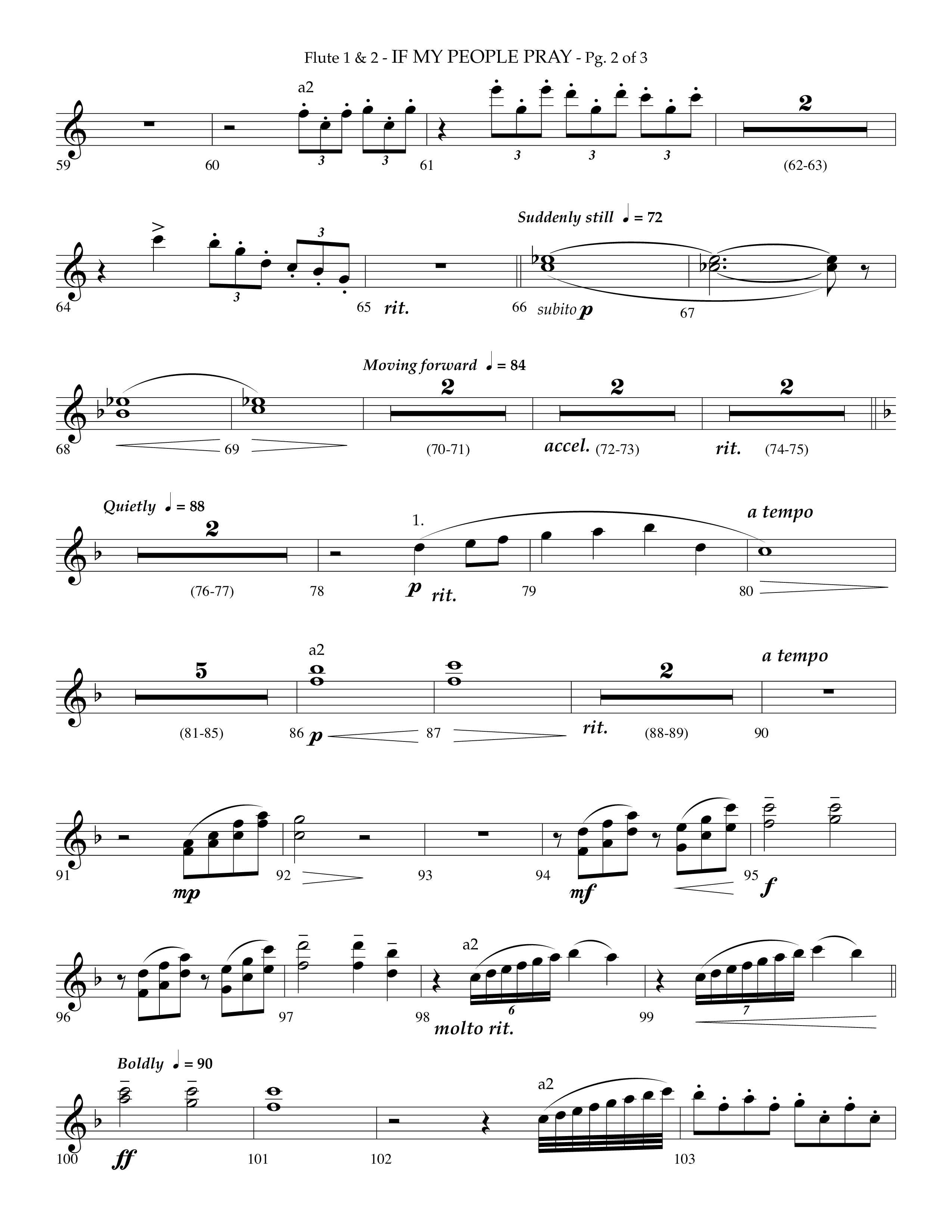 If My People Pray (Choral Anthem SATB) Flute 1/2 (Lifeway Choral / Arr. Phillip Keveren)