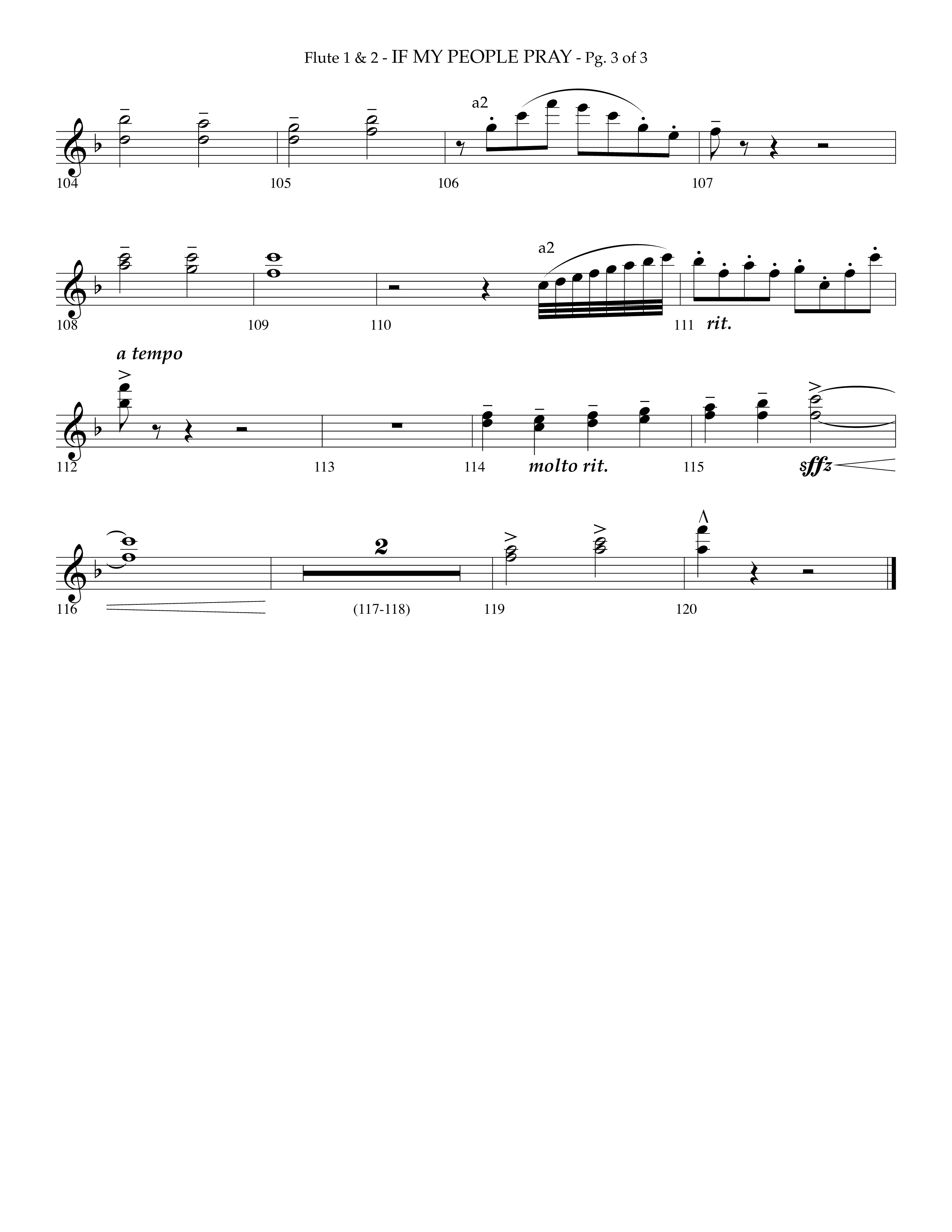 If My People Pray (Choral Anthem SATB) Flute 1/2 (Lifeway Choral / Arr. Phillip Keveren)
