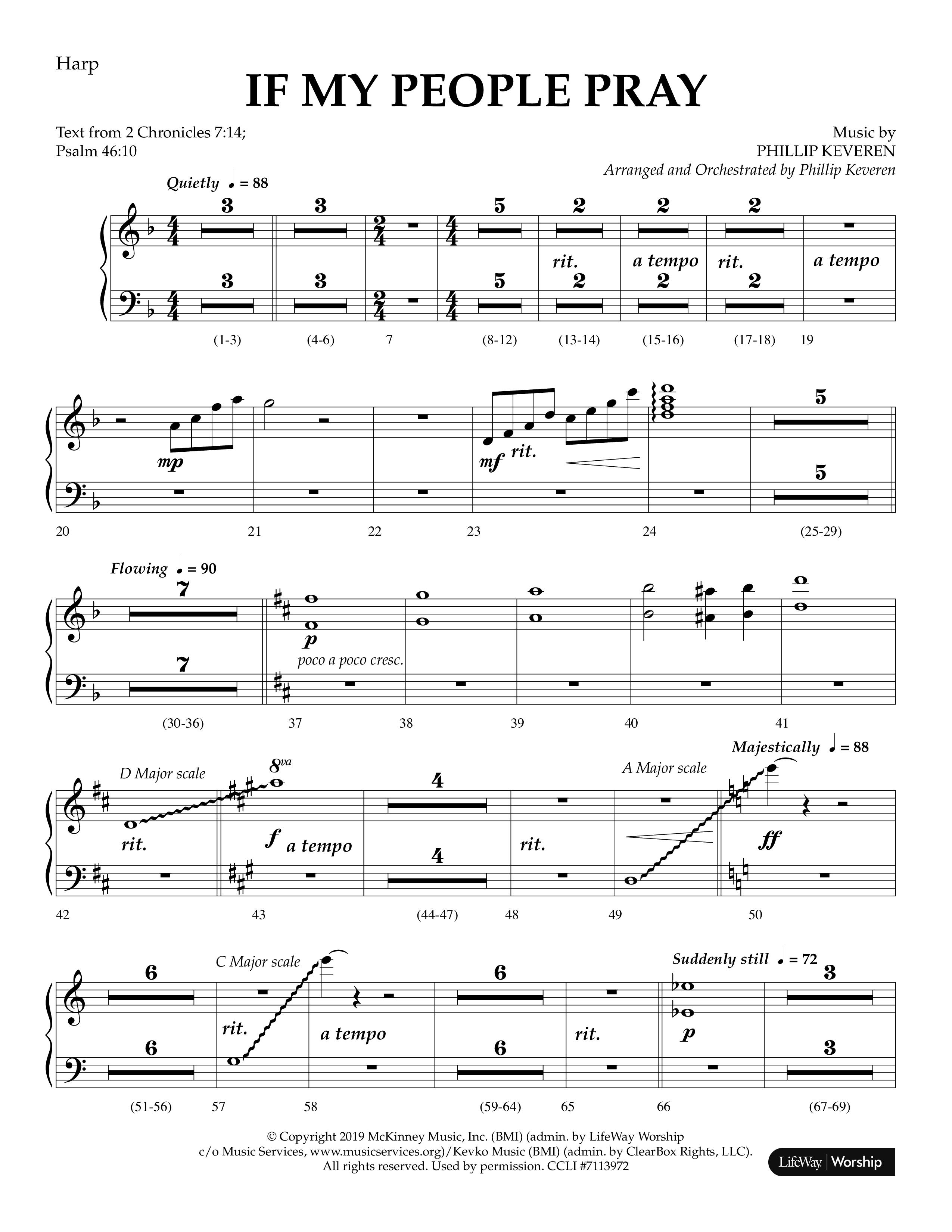If My People Pray (Choral Anthem SATB) Harp (Lifeway Choral / Arr. Phillip Keveren)