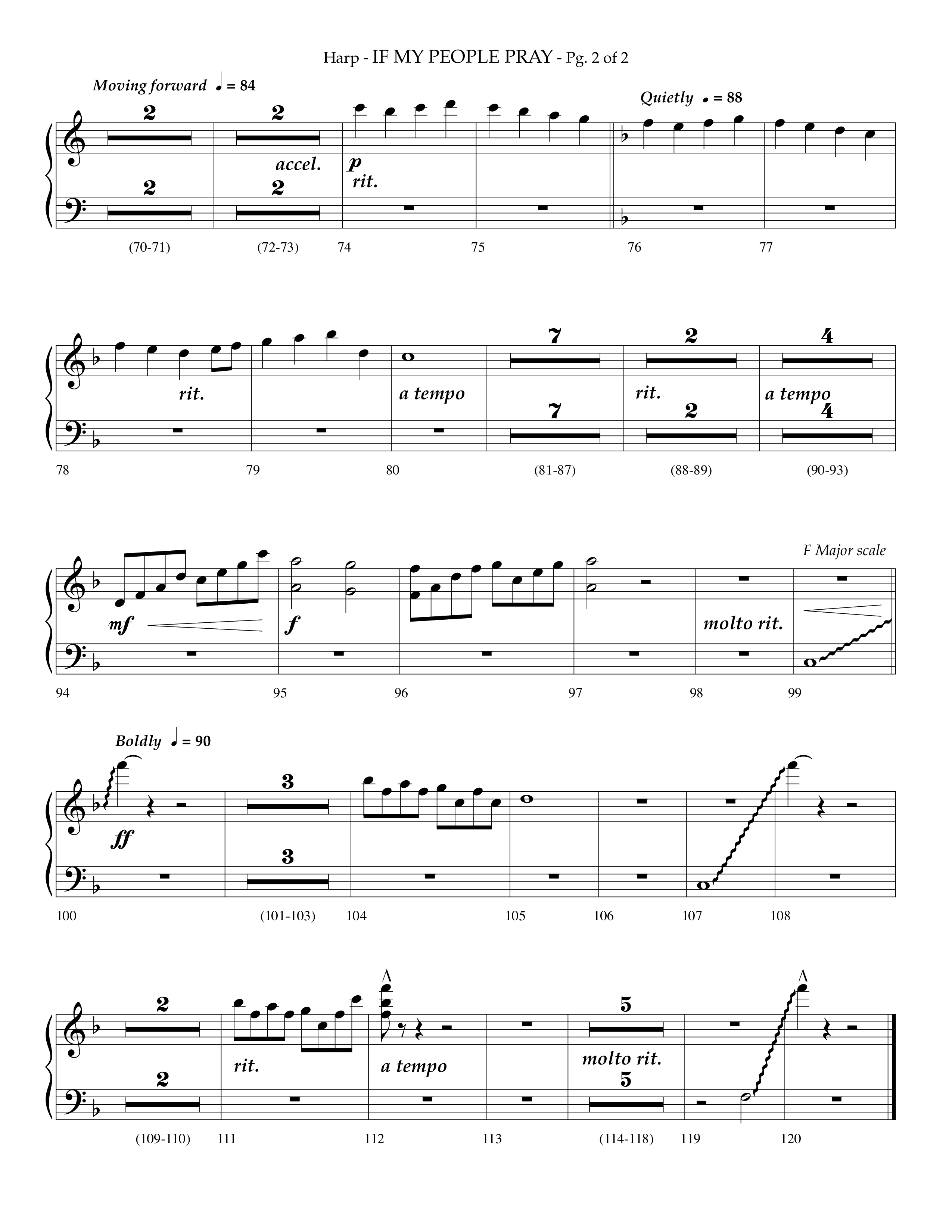 If My People Pray (Choral Anthem SATB) Harp (Lifeway Choral / Arr. Phillip Keveren)