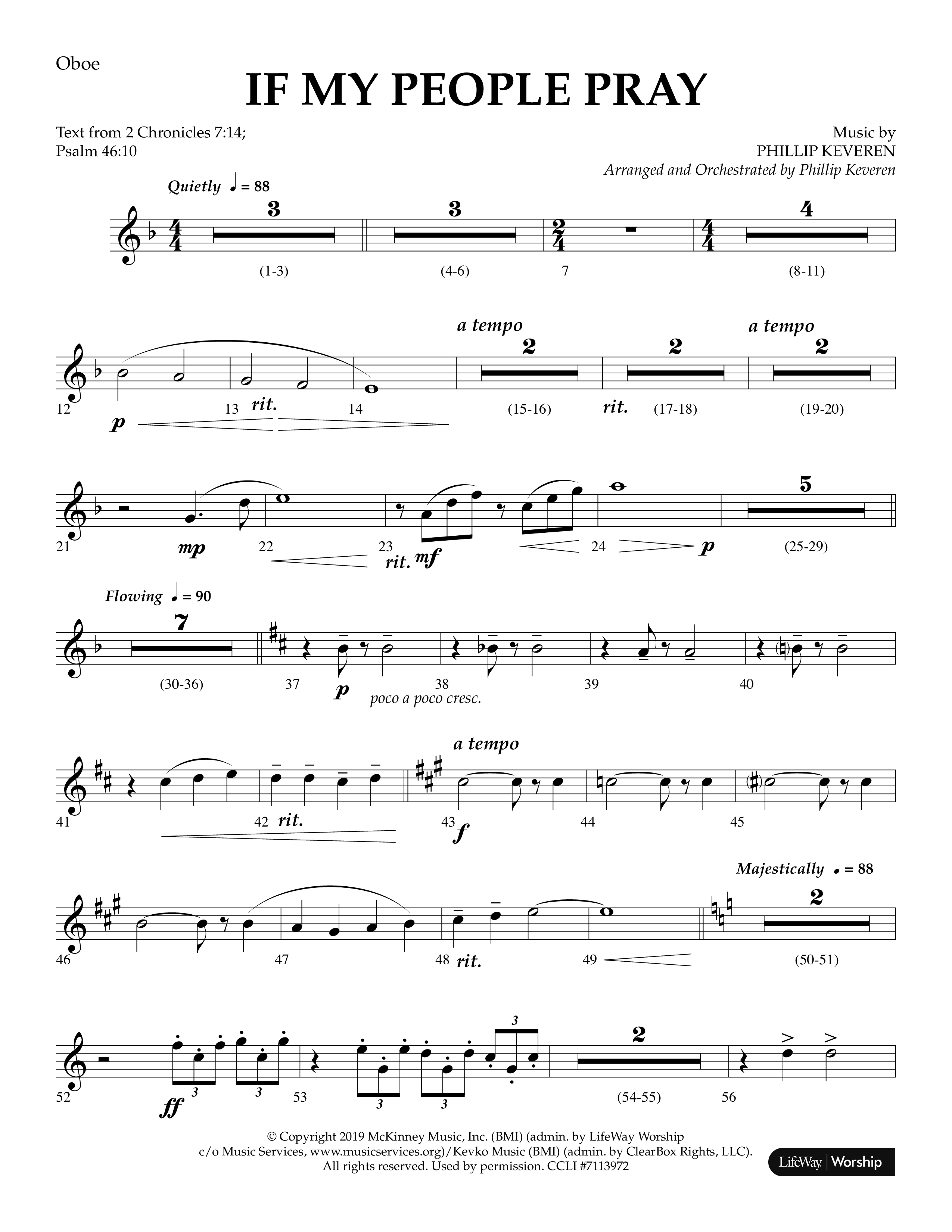 If My People Pray (Choral Anthem SATB) Oboe (Lifeway Choral / Arr. Phillip Keveren)