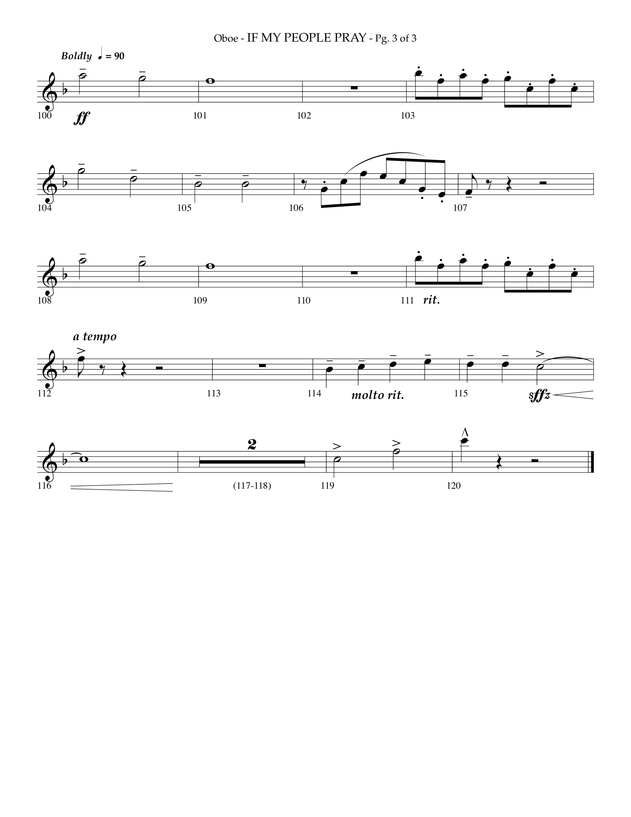 If My People Pray (Choral Anthem SATB) Oboe (Lifeway Choral / Arr. Phillip Keveren)