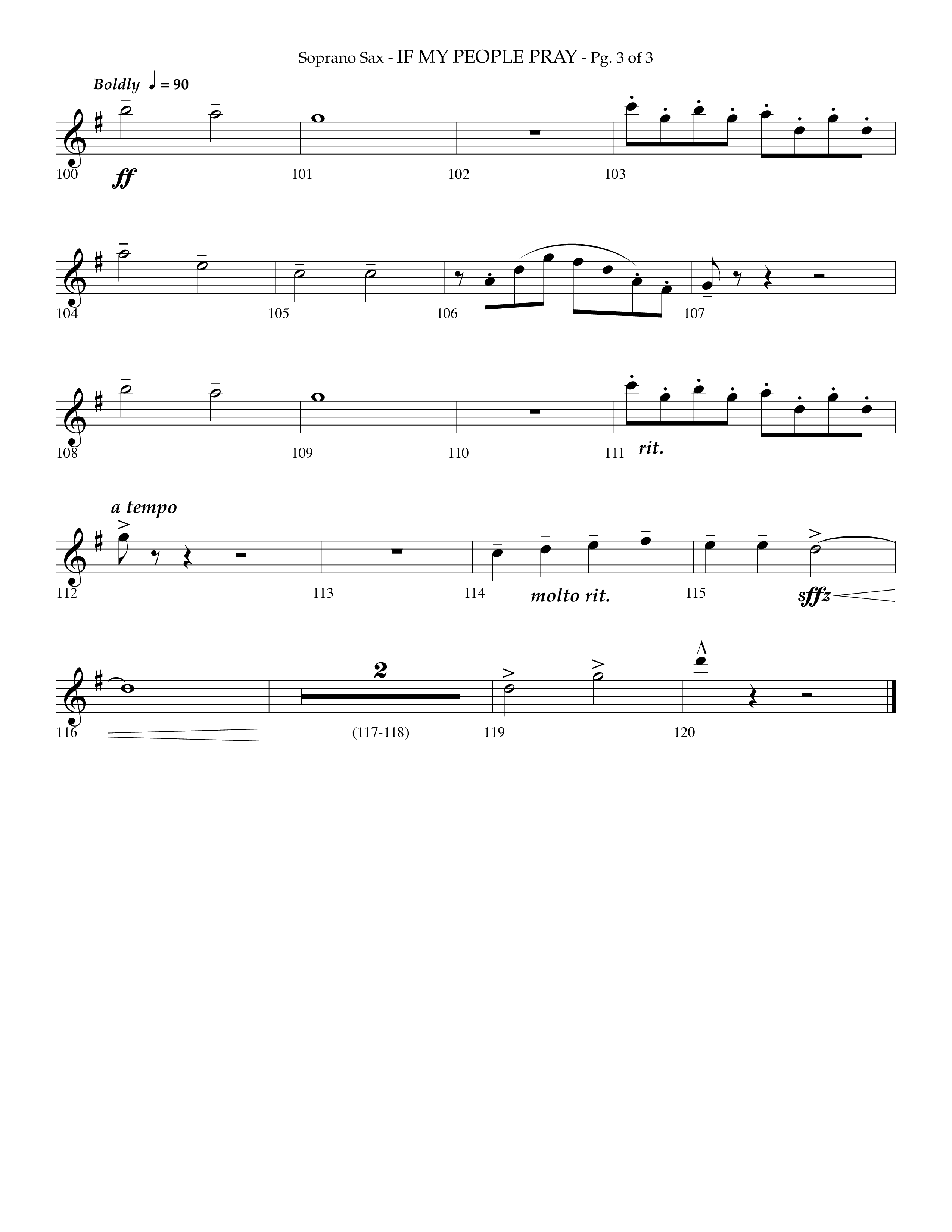 If My People Pray (Choral Anthem SATB) Soprano Sax (Lifeway Choral / Arr. Phillip Keveren)