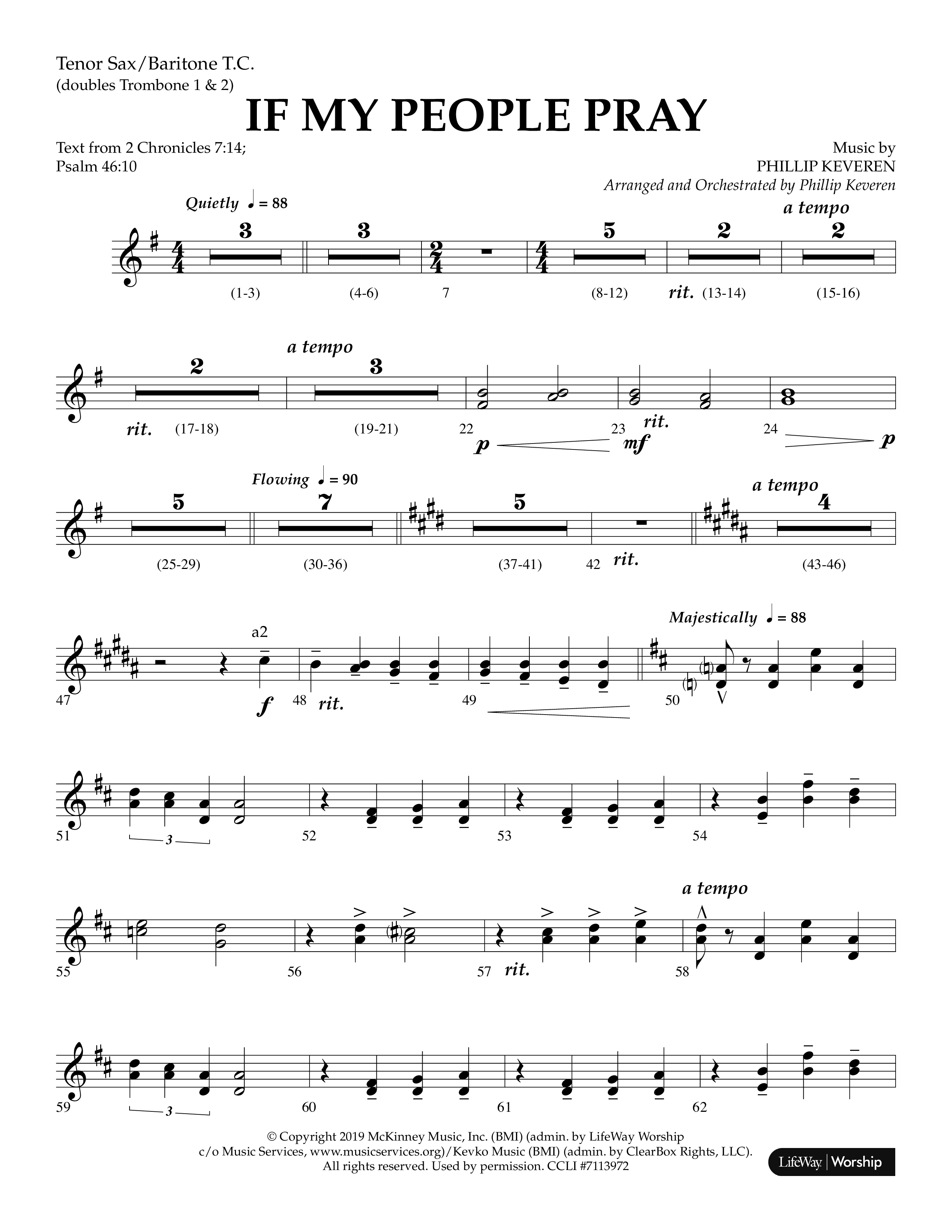 If My People Pray (Choral Anthem SATB) Tenor Sax/Baritone T.C. (Lifeway Choral / Arr. Phillip Keveren)