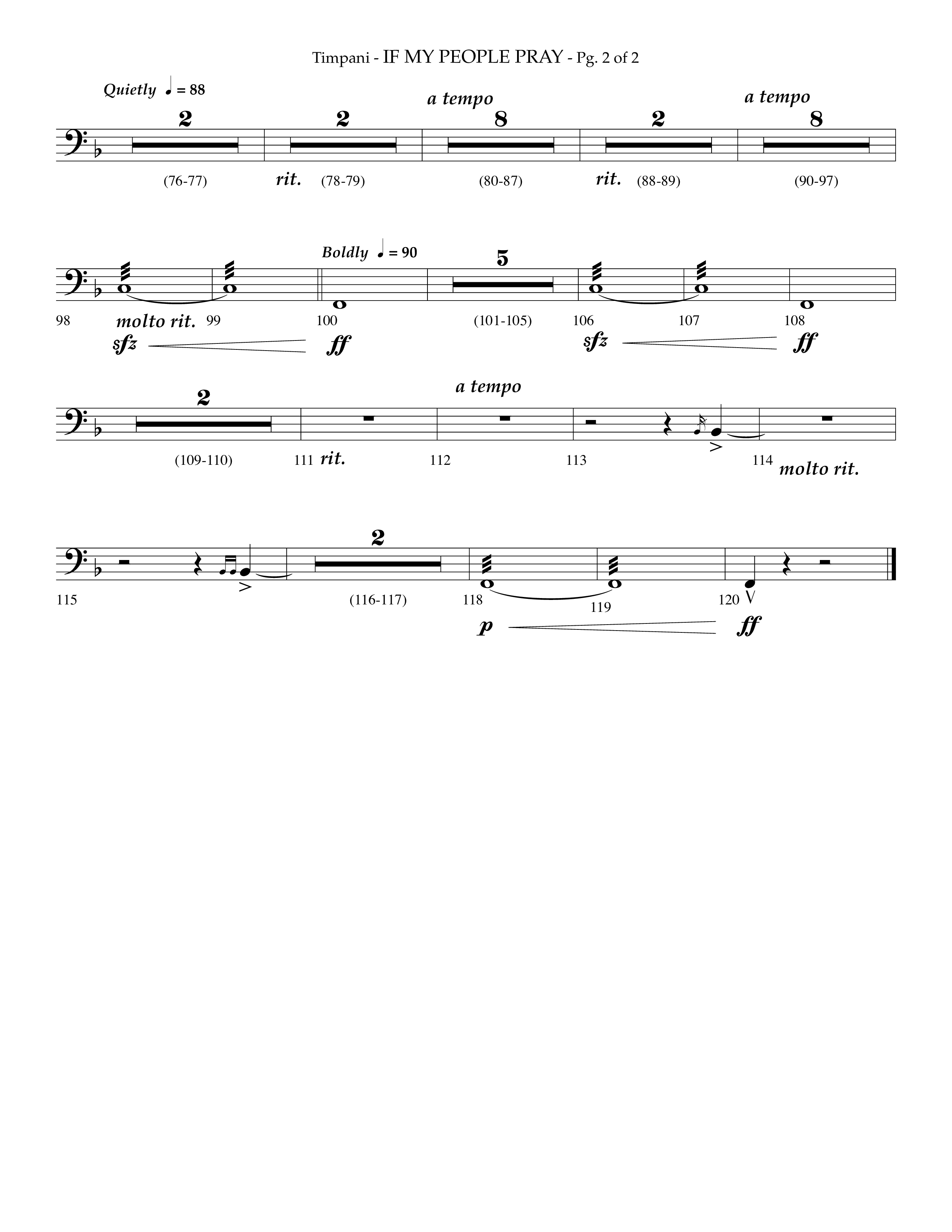 If My People Pray (Choral Anthem SATB) Timpani (Lifeway Choral / Arr. Phillip Keveren)