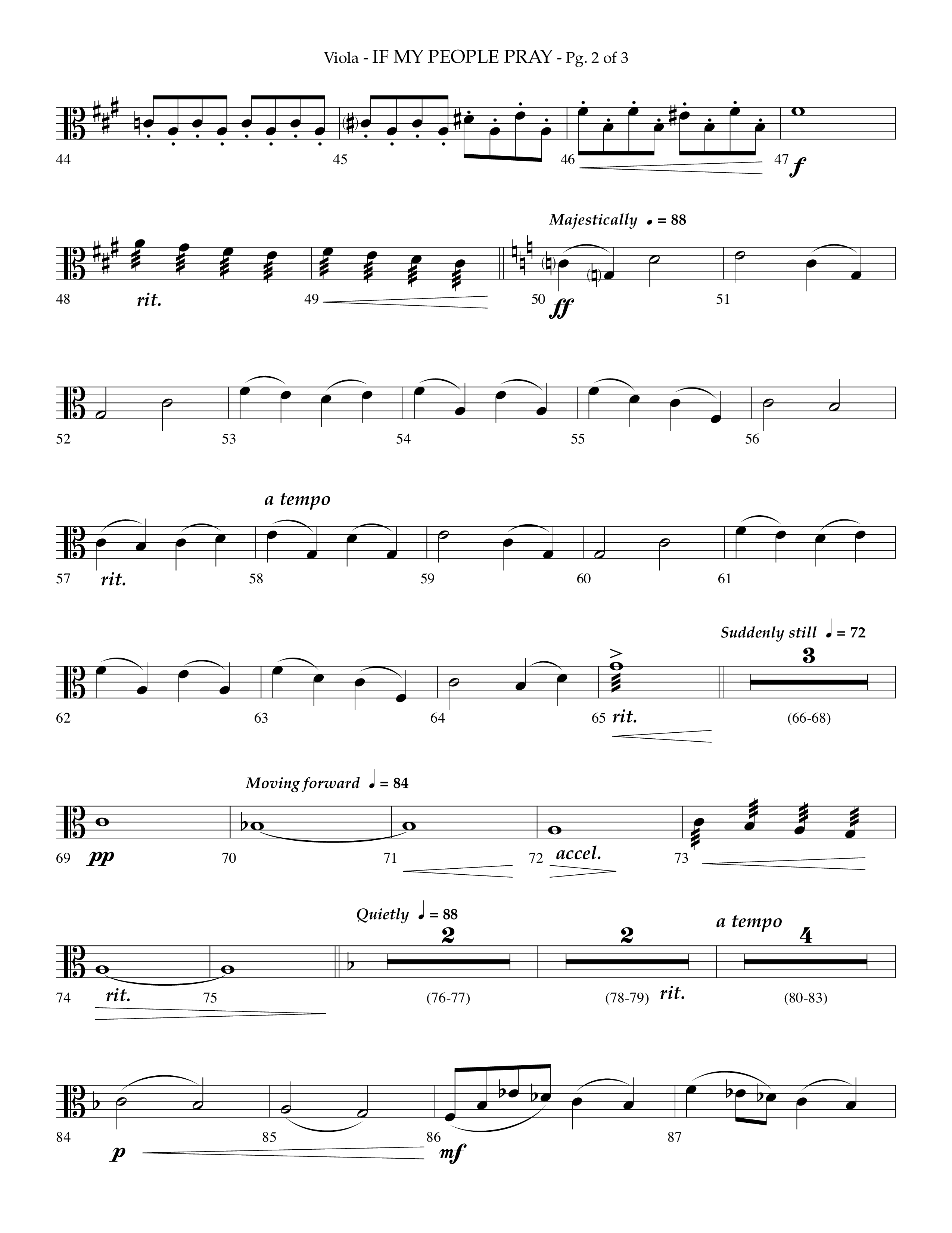 If My People Pray (Choral Anthem SATB) Viola (Lifeway Choral / Arr. Phillip Keveren)