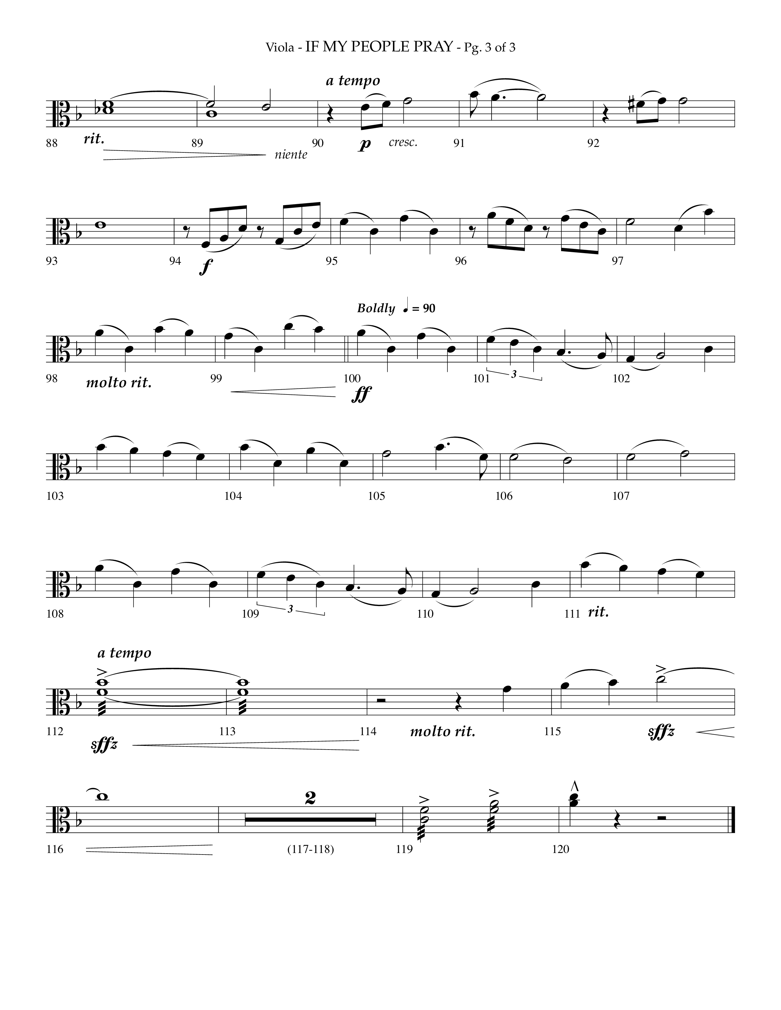 If My People Pray (Choral Anthem SATB) Viola (Lifeway Choral / Arr. Phillip Keveren)