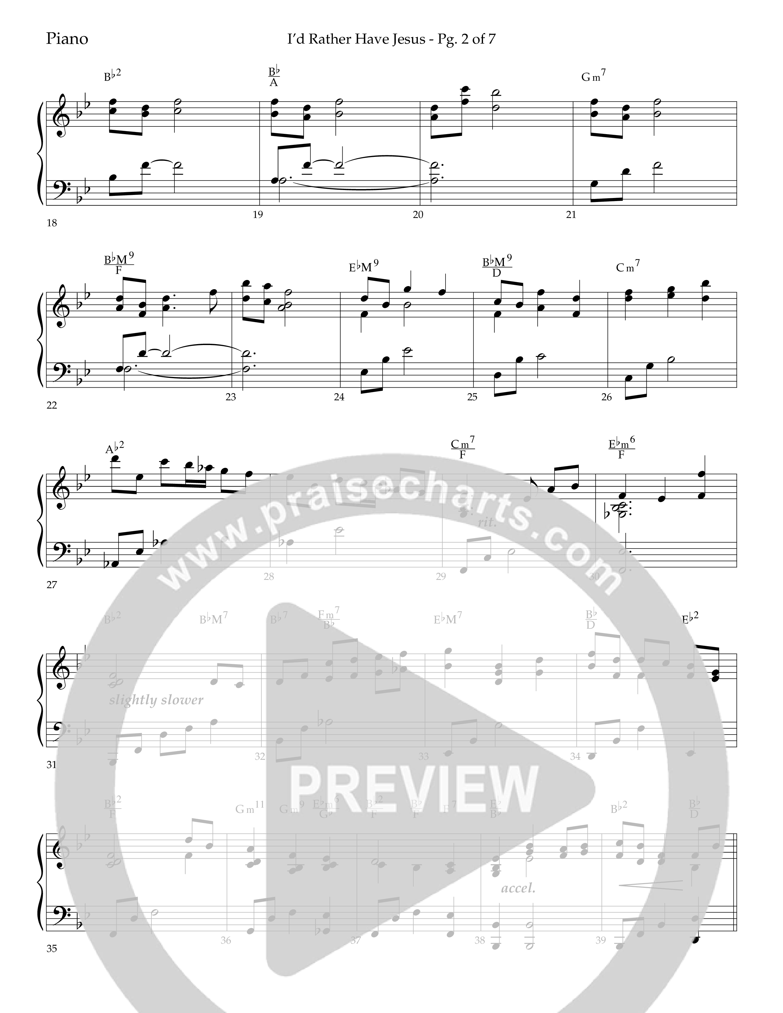 I'd Rather Have Jesus (Choral Anthem SATB) Lead Melody & Rhythm (Lifeway Choral / Arr. Richard Kingsmore)