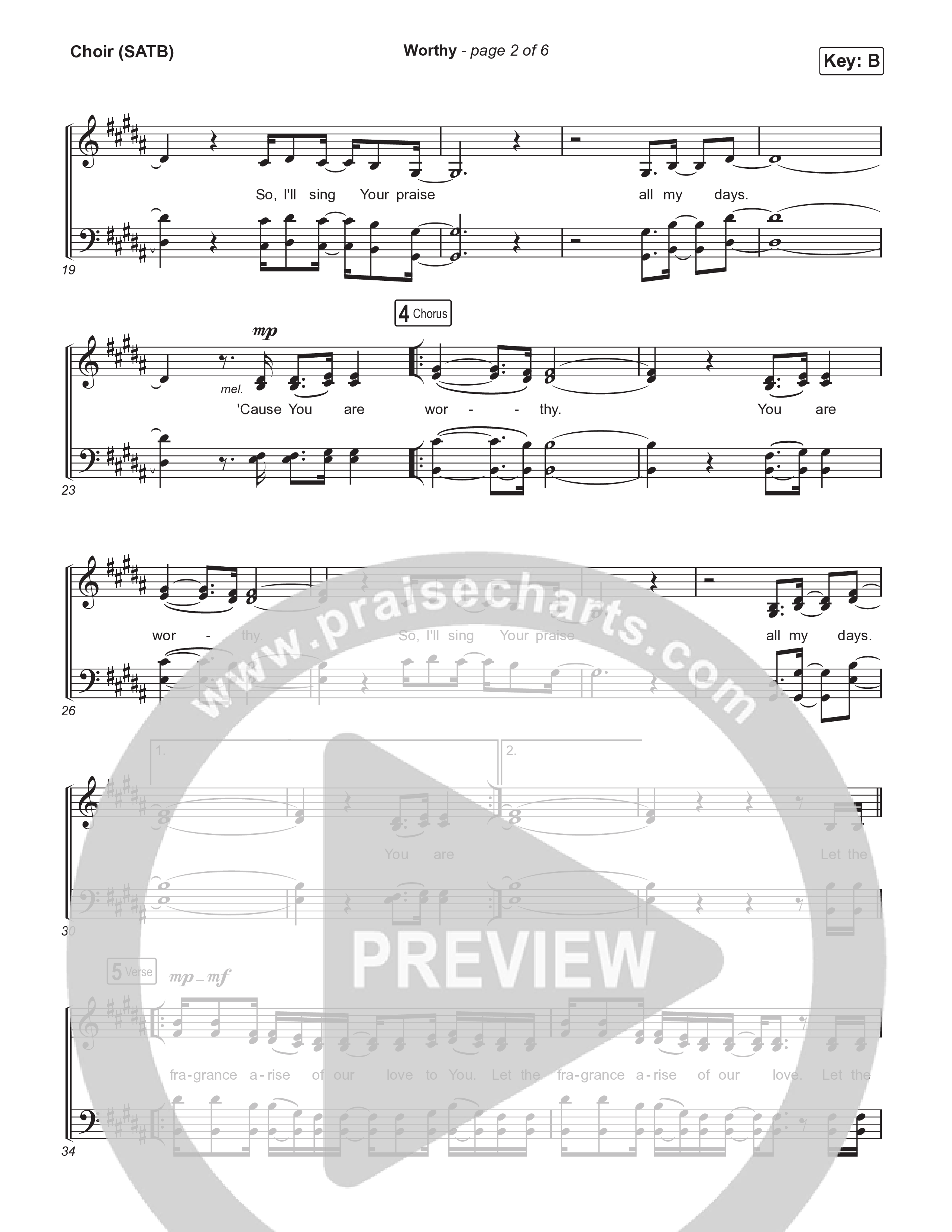 Worthy Choir Sheet (SATB) (Housefires / Ryan Ellis)