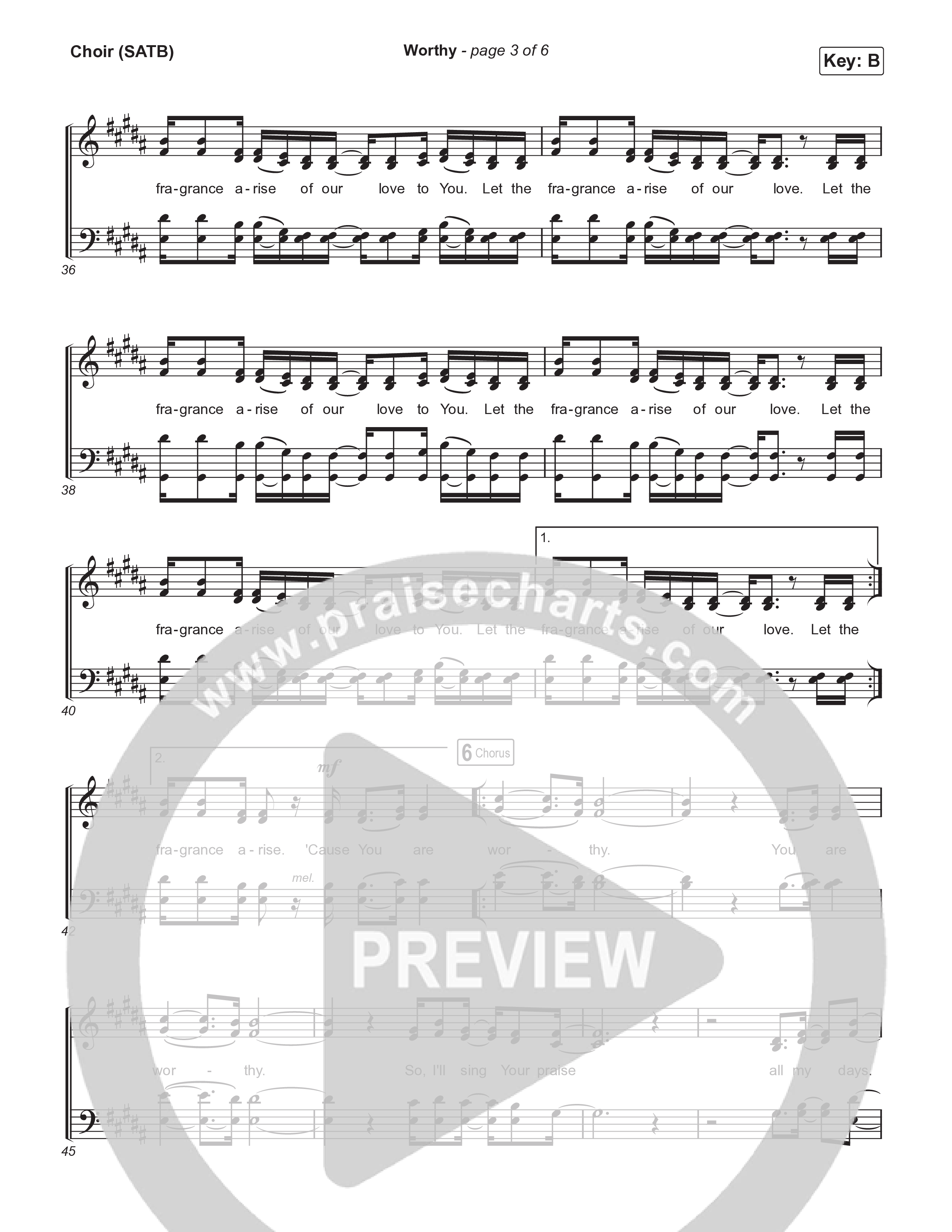 Worthy Choir Sheet (SATB) (Housefires / Ryan Ellis)