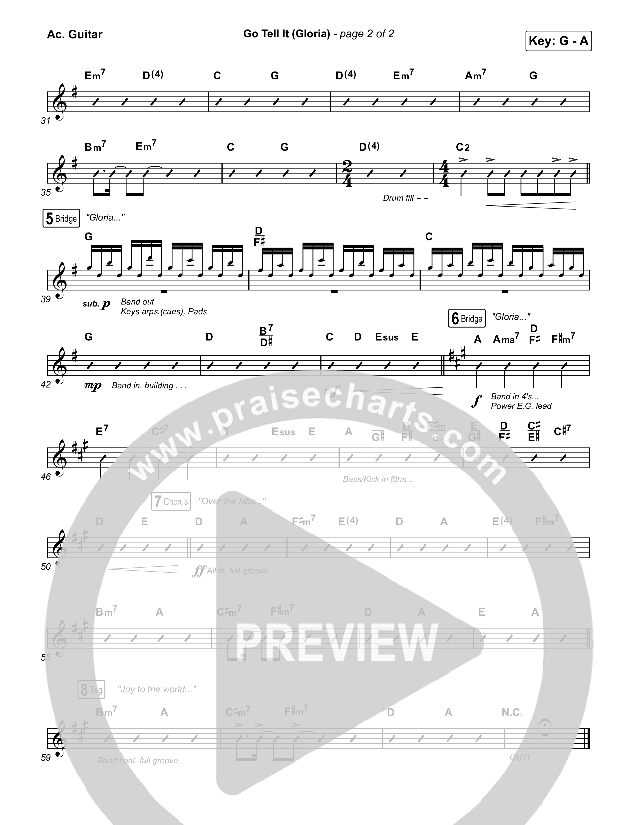 Go Tell It (Gloria) Acoustic Guitar (Matt Maher)