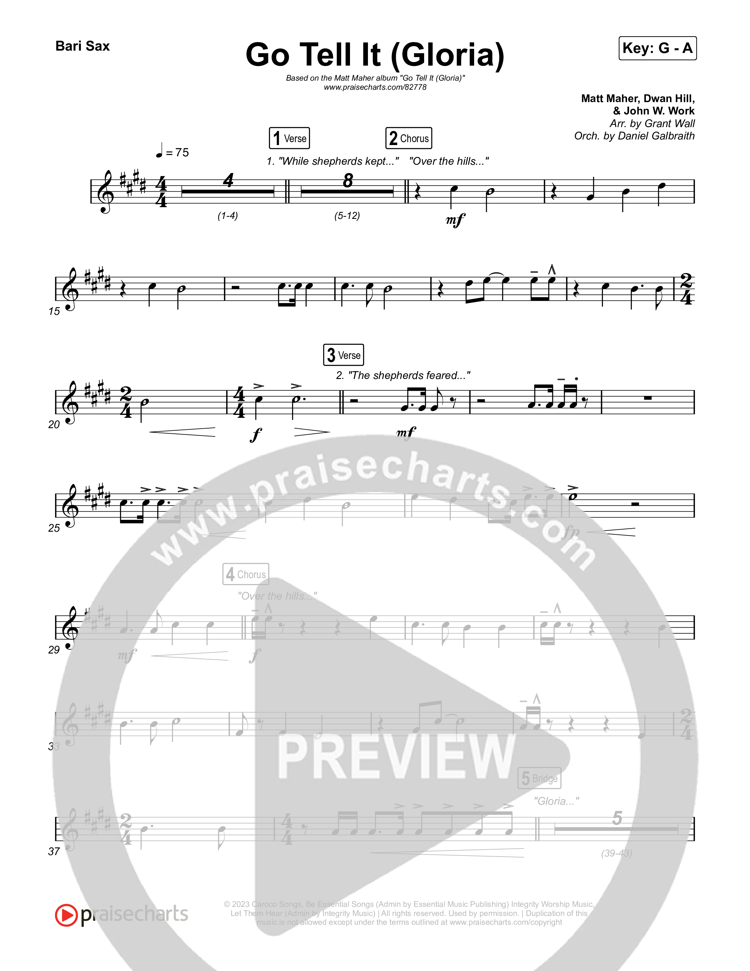 Go Tell It (Gloria) Bari Sax (Matt Maher)