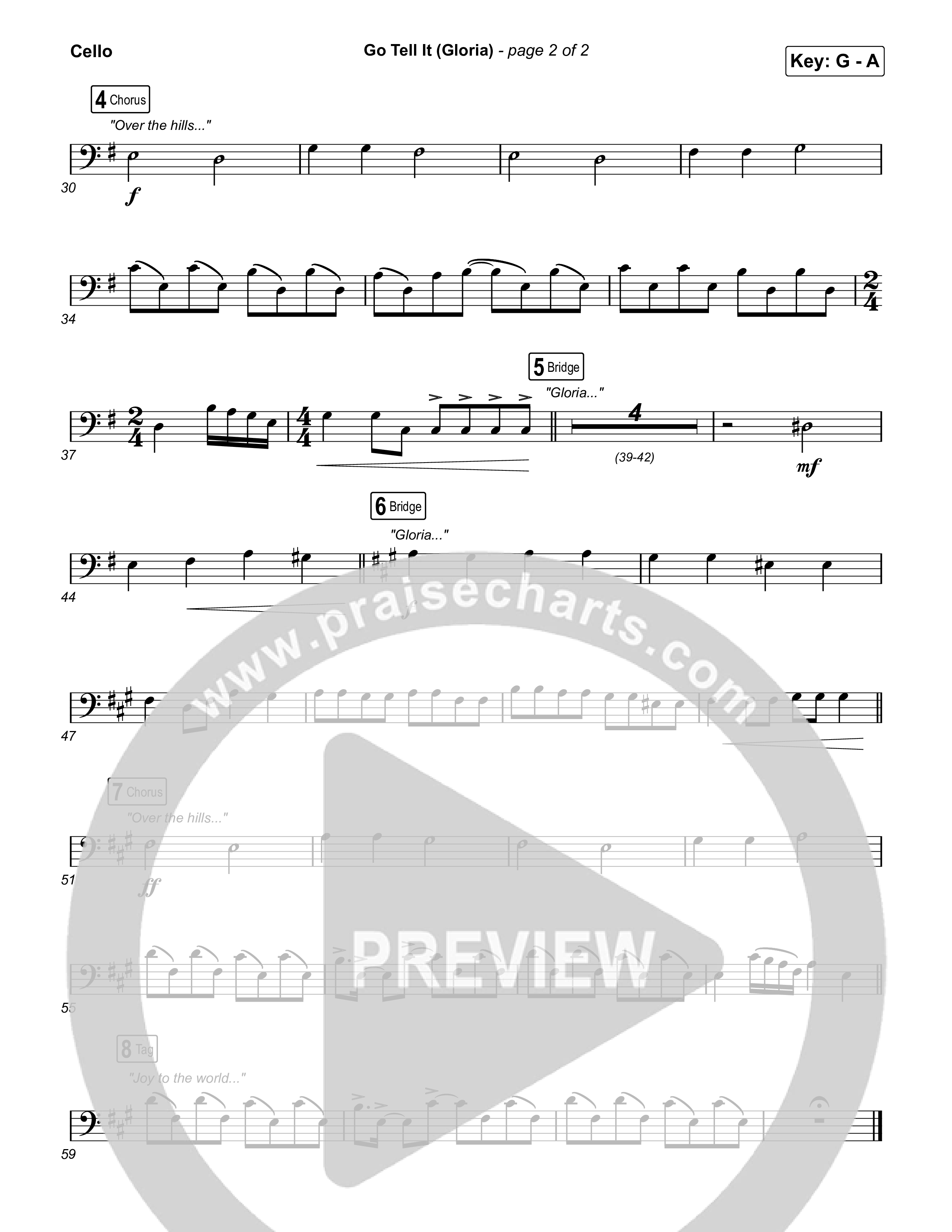 Go Tell It (Gloria) Cello (Matt Maher)