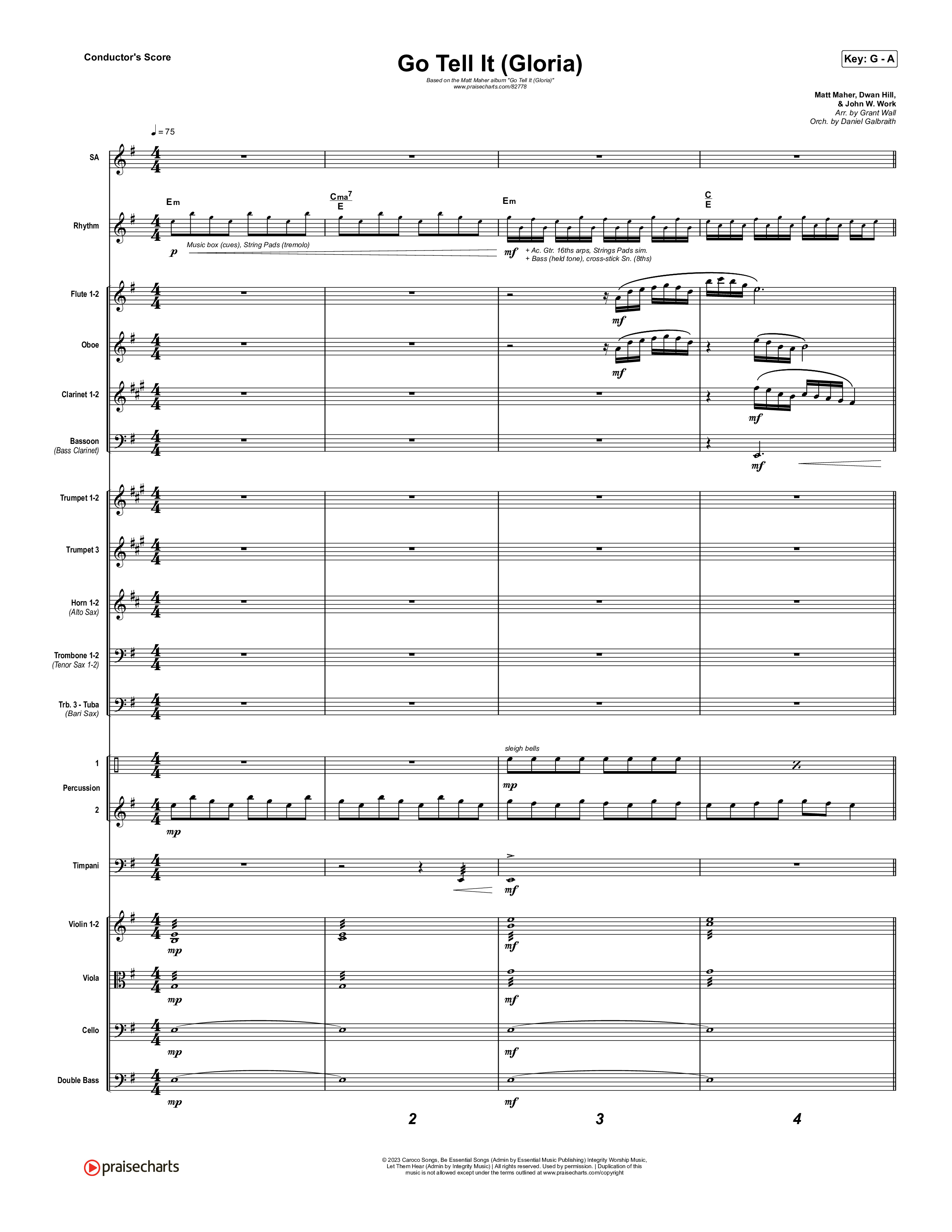 Go Tell It (Gloria) Conductor's Score (Matt Maher)