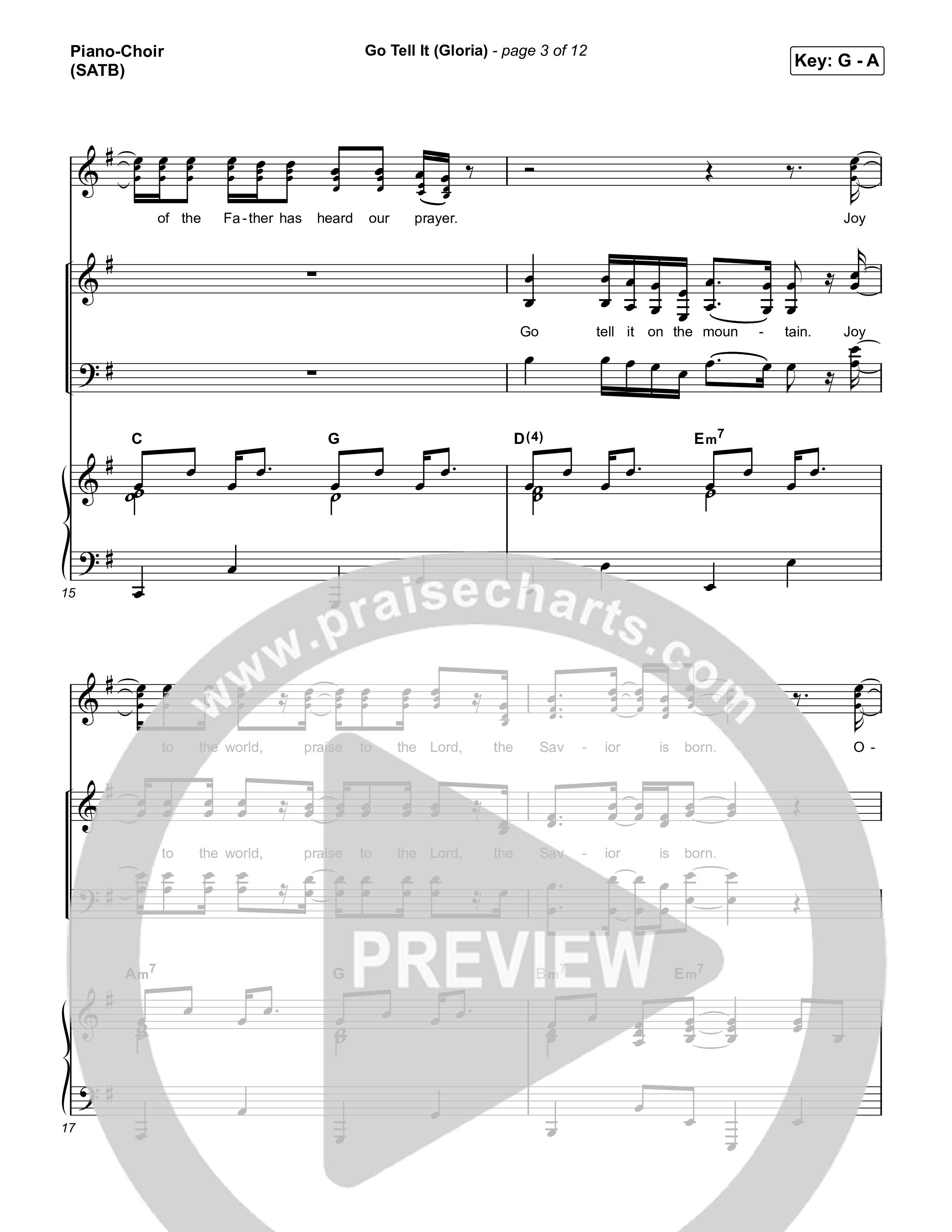 Go Tell It (Gloria) Piano/Vocal (SATB) (Matt Maher)