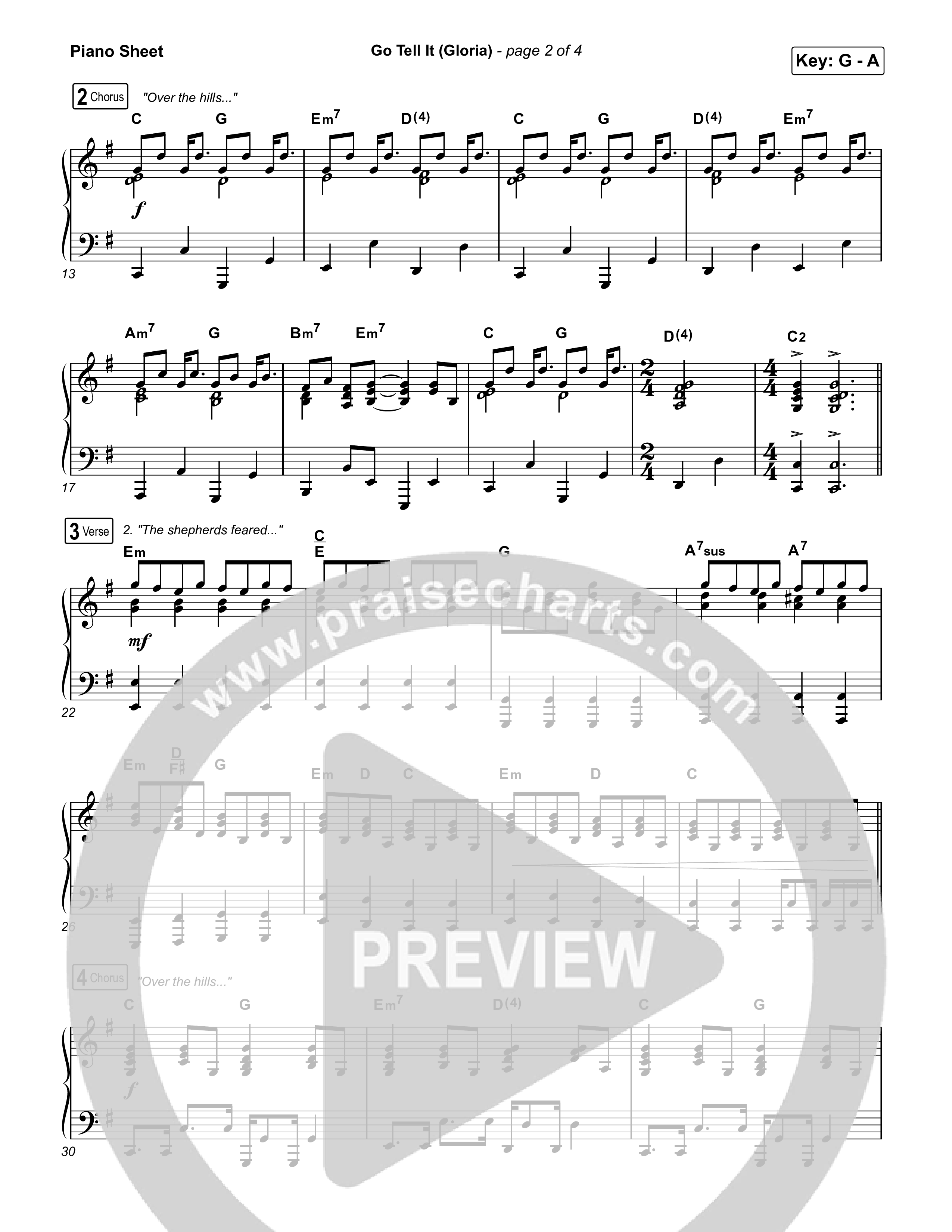 Go Tell It (Gloria) Piano Sheet (Matt Maher)