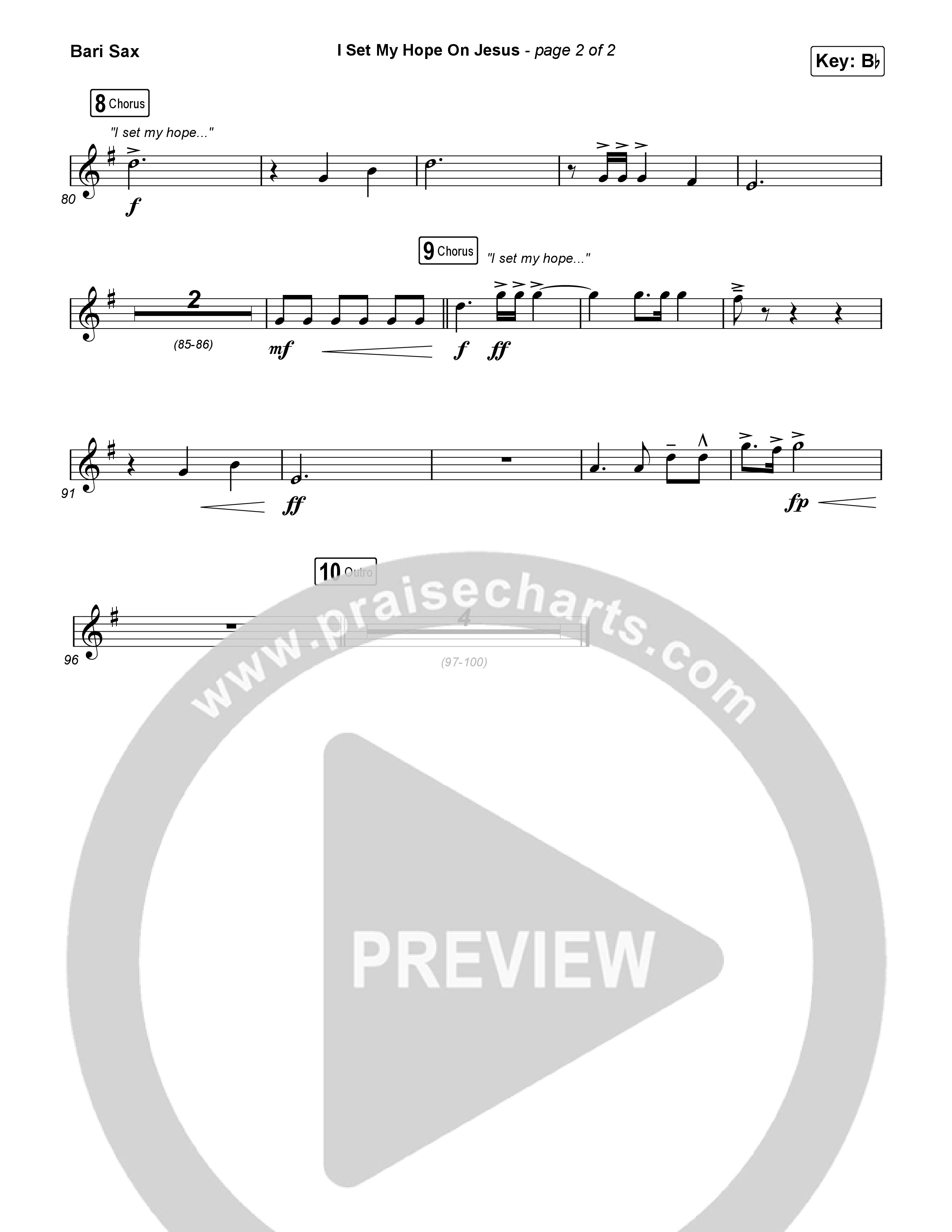I Set My Hope (Hymn For A Deconstructing Friend) (Choral Anthem SATB) Bari Sax (Keith & Kristyn Getty / Arr. Erik Foster)