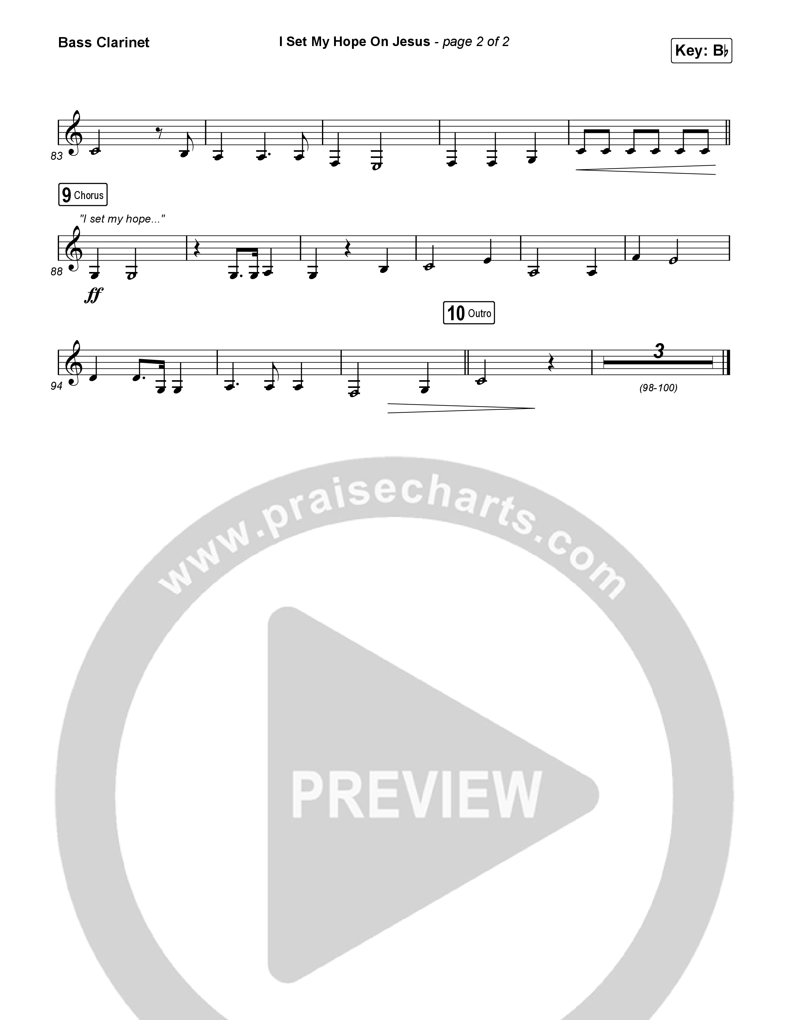 I Set My Hope (Hymn For A Deconstructing Friend) (Choral Anthem SATB) Bass Clarinet (Keith & Kristyn Getty / Arr. Erik Foster)