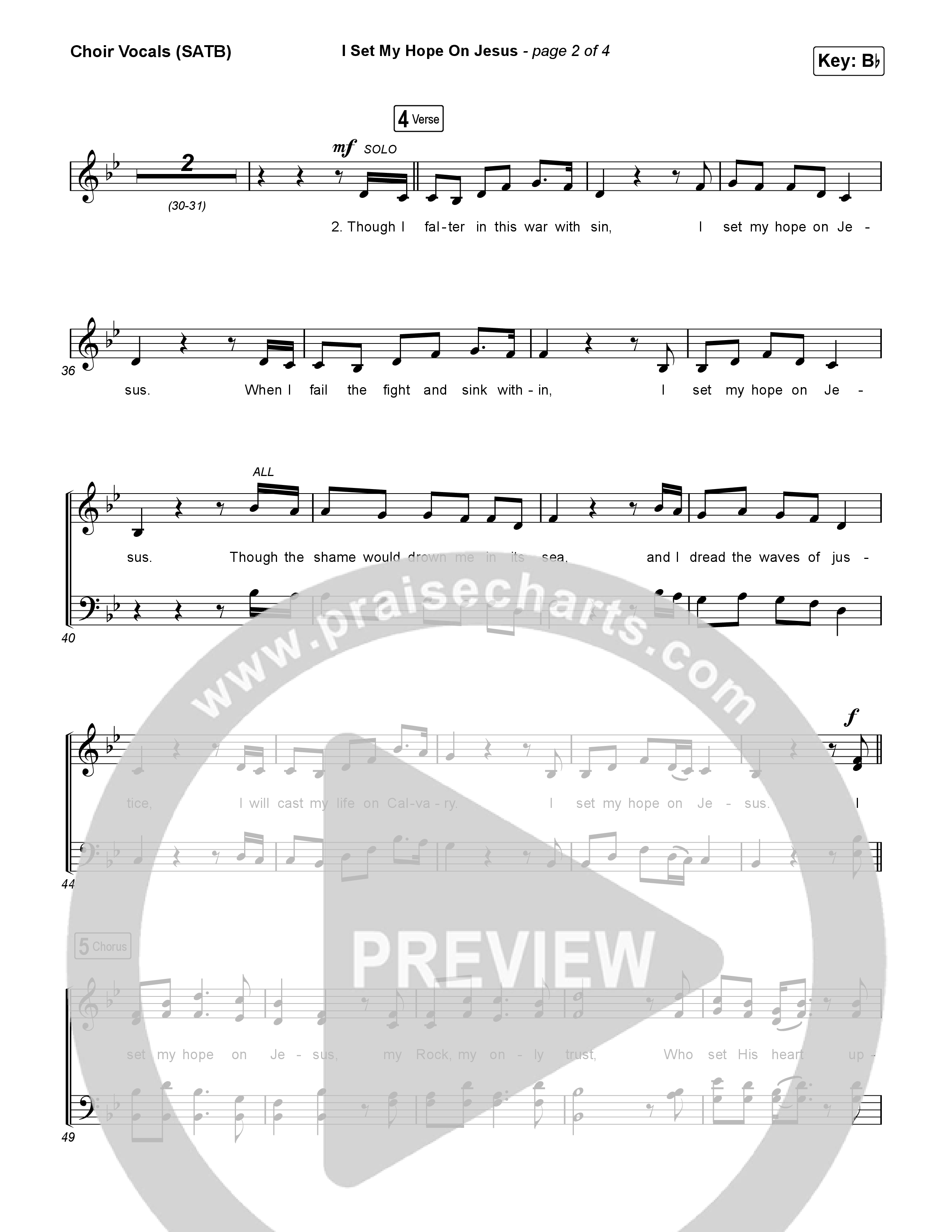 I Set My Hope (Hymn For A Deconstructing Friend) (Choral Anthem SATB) Choir Sheet (SATB) (Keith & Kristyn Getty / Arr. Erik Foster)
