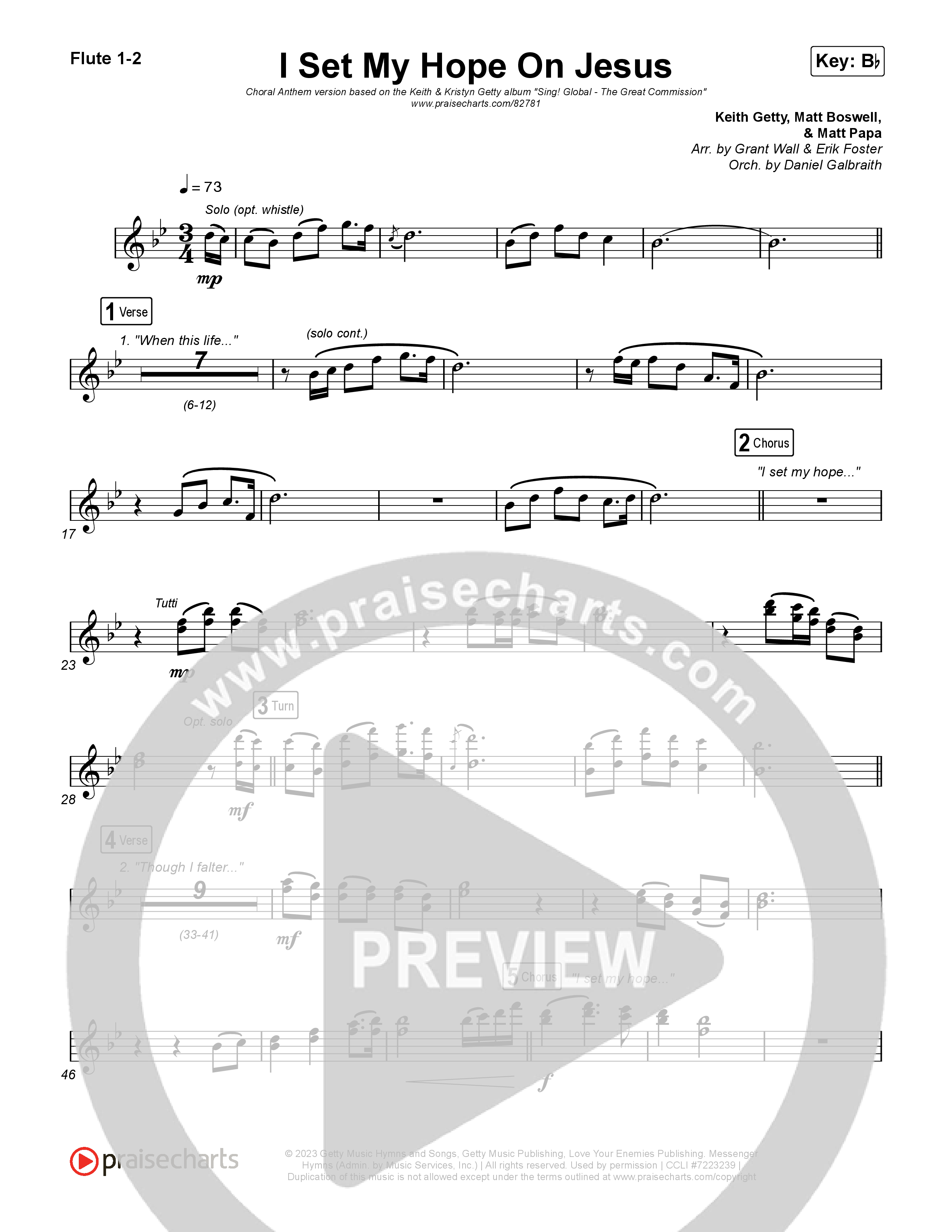 I Set My Hope (Hymn For A Deconstructing Friend) (Choral Anthem SATB) Wind Pack (Keith & Kristyn Getty / Arr. Erik Foster)