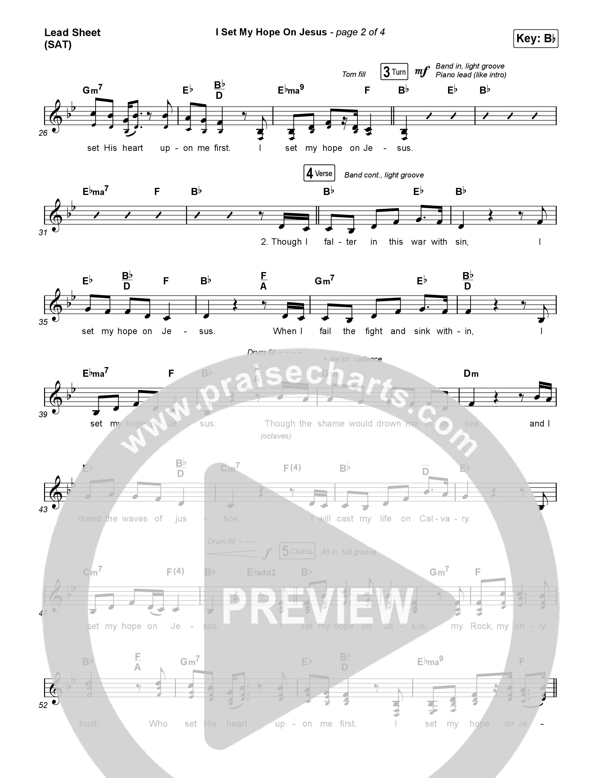 I Set My Hope (Hymn For A Deconstructing Friend) (Choral Anthem SATB) Lead Sheet (SAT) (Keith & Kristyn Getty / Arr. Erik Foster)