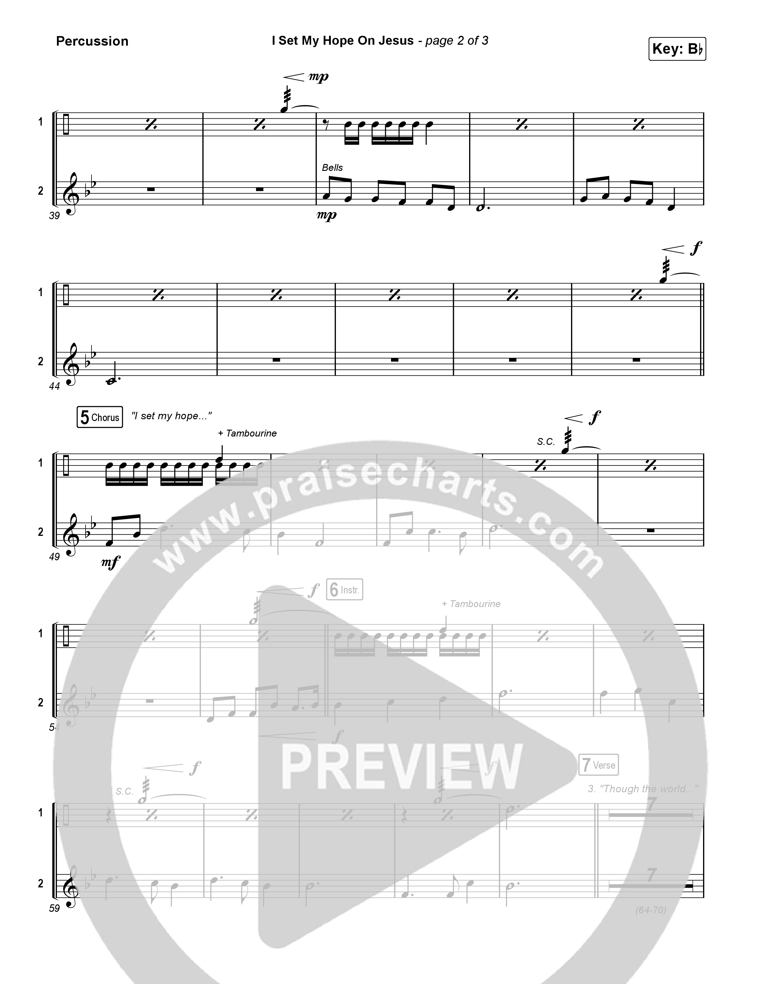 I Set My Hope (Hymn For A Deconstructing Friend) (Choral Anthem SATB) Percussion (Keith & Kristyn Getty / Arr. Erik Foster)