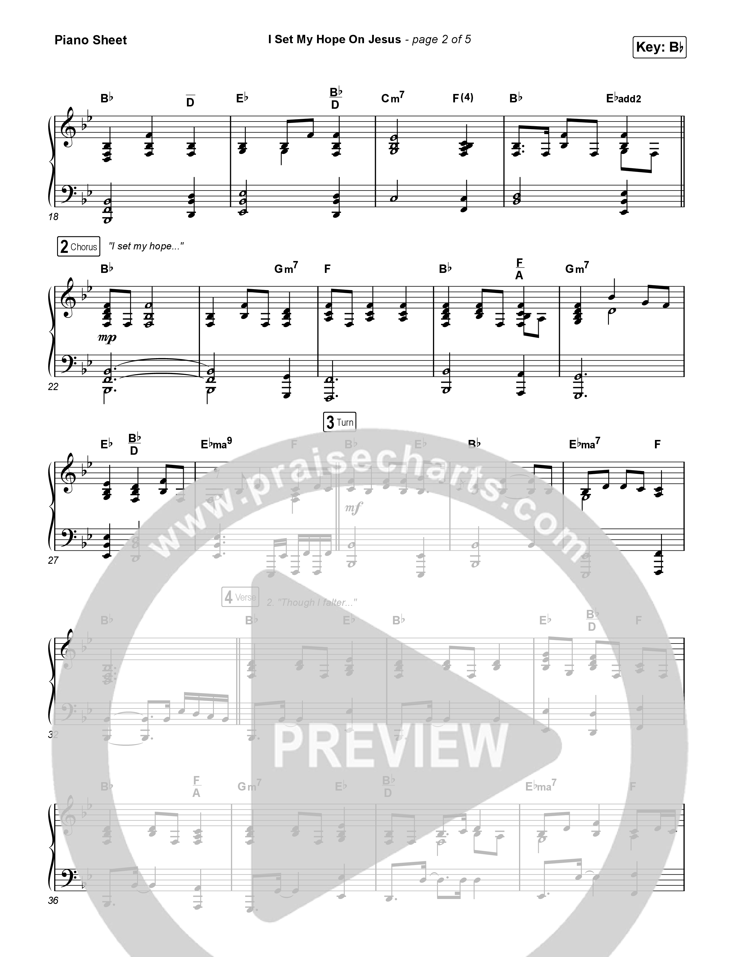 I Set My Hope (Hymn For A Deconstructing Friend) (Choral Anthem SATB) Piano Sheet (Keith & Kristyn Getty / Arr. Erik Foster)