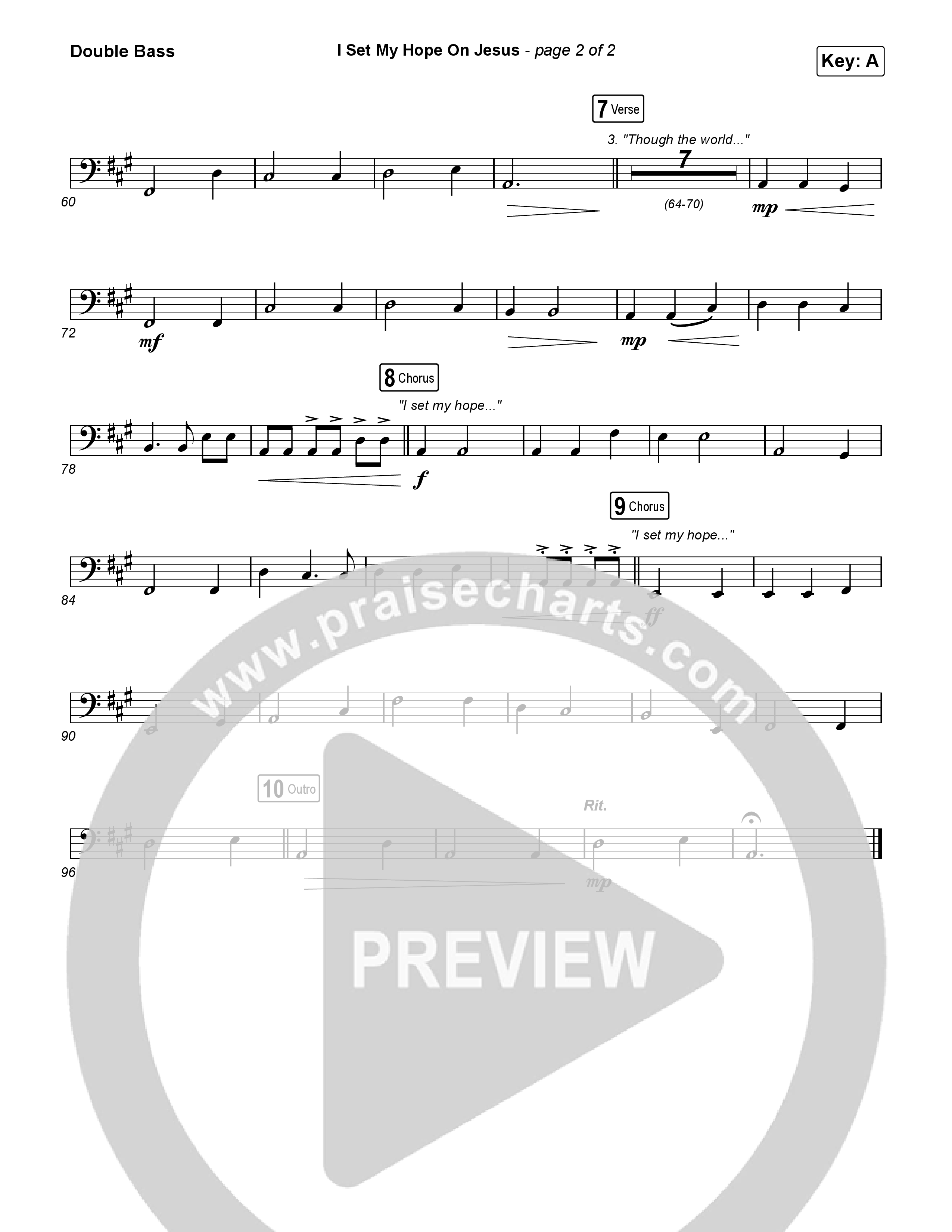 I Set My Hope (Hymn For A Deconstructing Friend) (Worship Choir/SAB) Double Bass (Keith & Kristyn Getty / Arr. Erik Foster)
