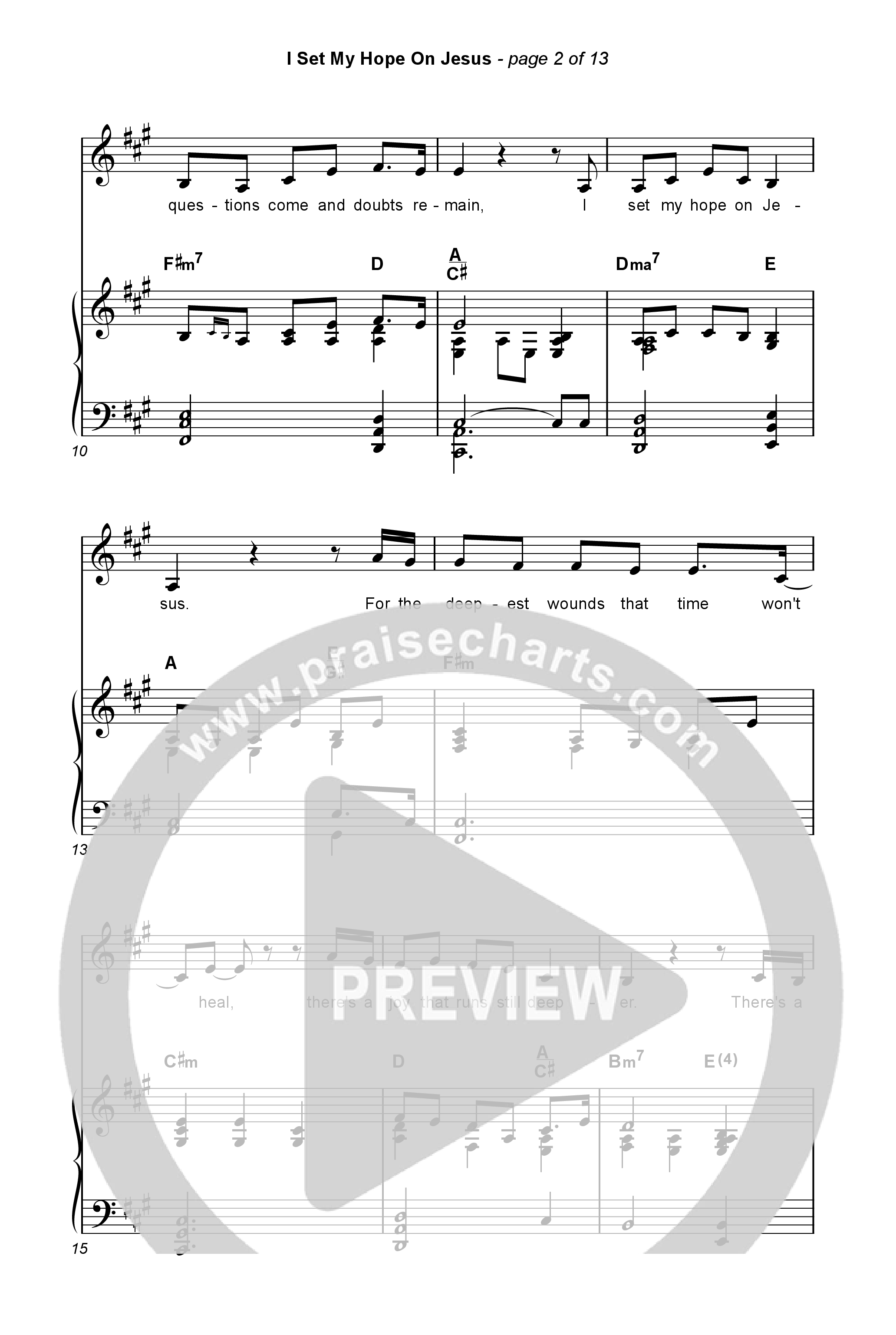 I Set My Hope (Hymn For A Deconstructing Friend) (Worship Choir/SAB) Octavo (SAB & Pno) (Keith & Kristyn Getty / Arr. Erik Foster)