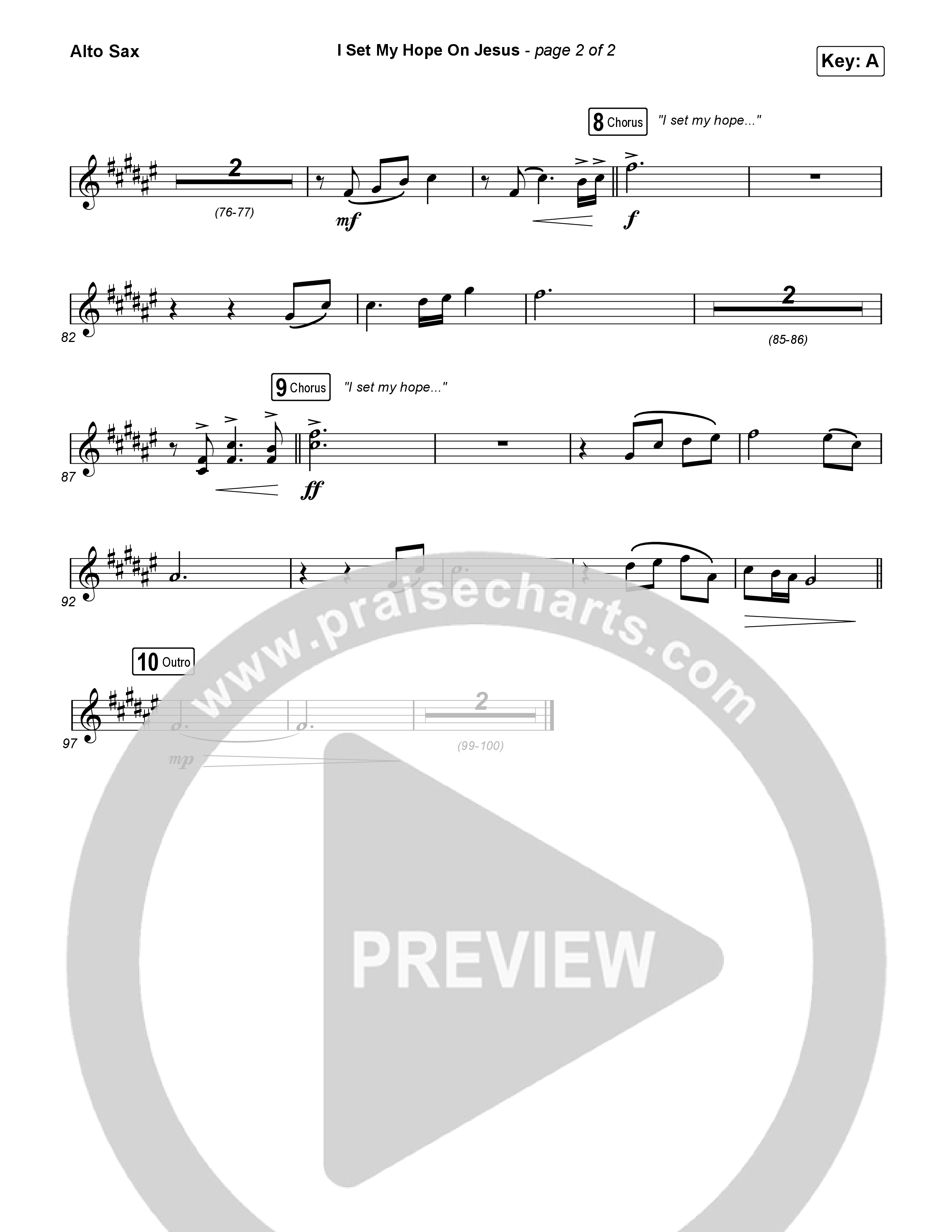 I Set My Hope (Hymn For A Deconstructing Friend) (Unison/2-Part) Alto Sax (Keith & Kristyn Getty / Arr. Erik Foster)