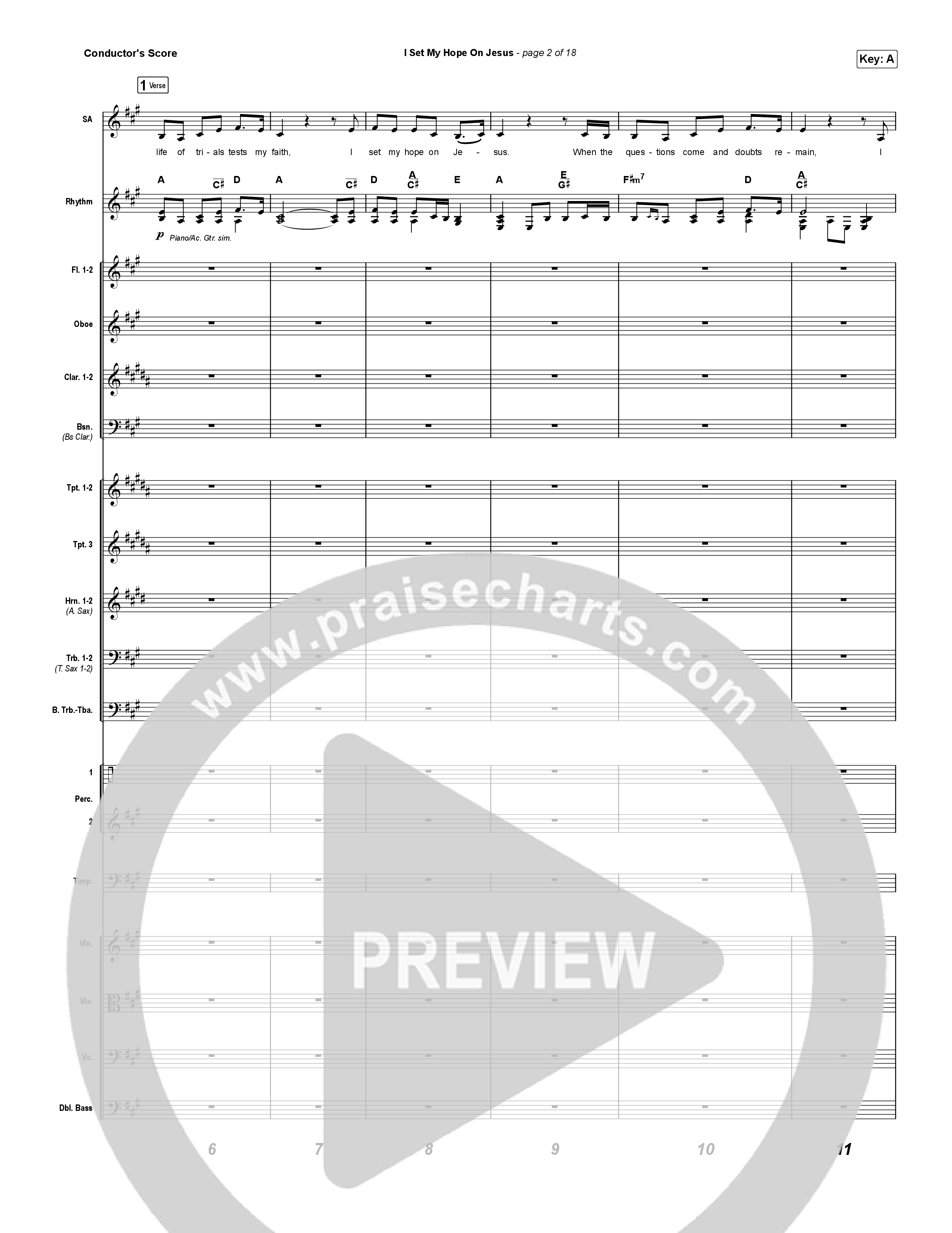 I Set My Hope (Hymn for a Deconstructing Friend) (Unison/2-Part) Conductor's Score (Keith & Kristyn Getty / Arr. Erik Foster)